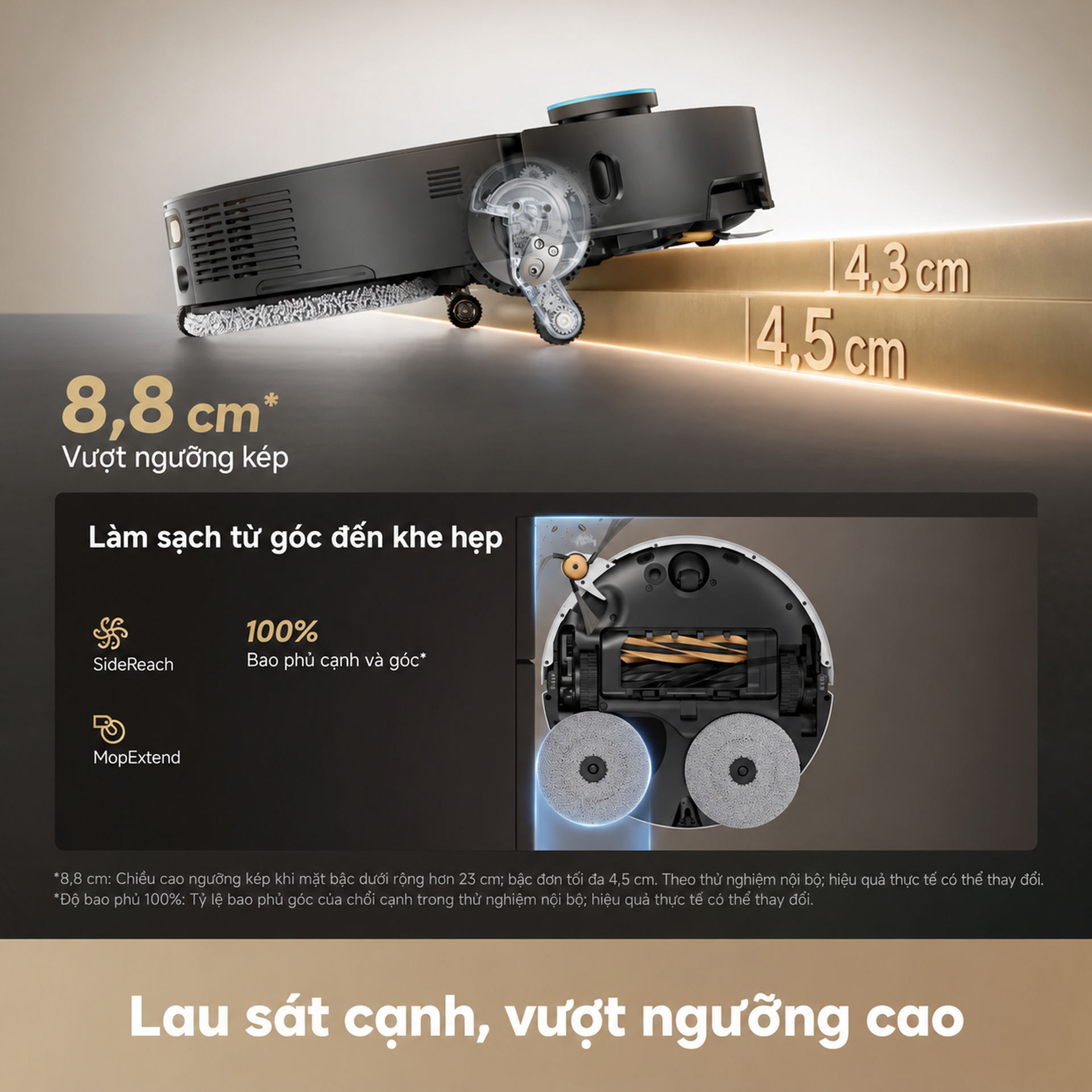 ProLeap: chân robot vượt bậc 4,5cm / 8,8cm