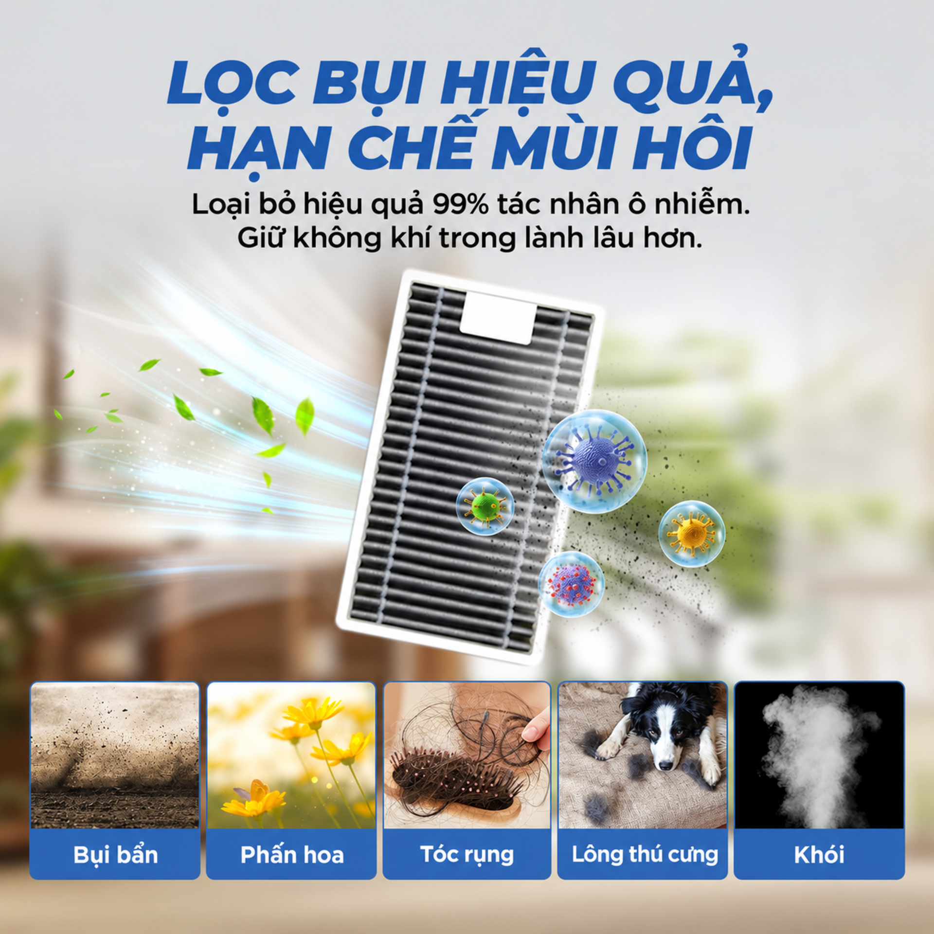 Bộ lọc kháng khuẩn: giữ hiệu quả lọc