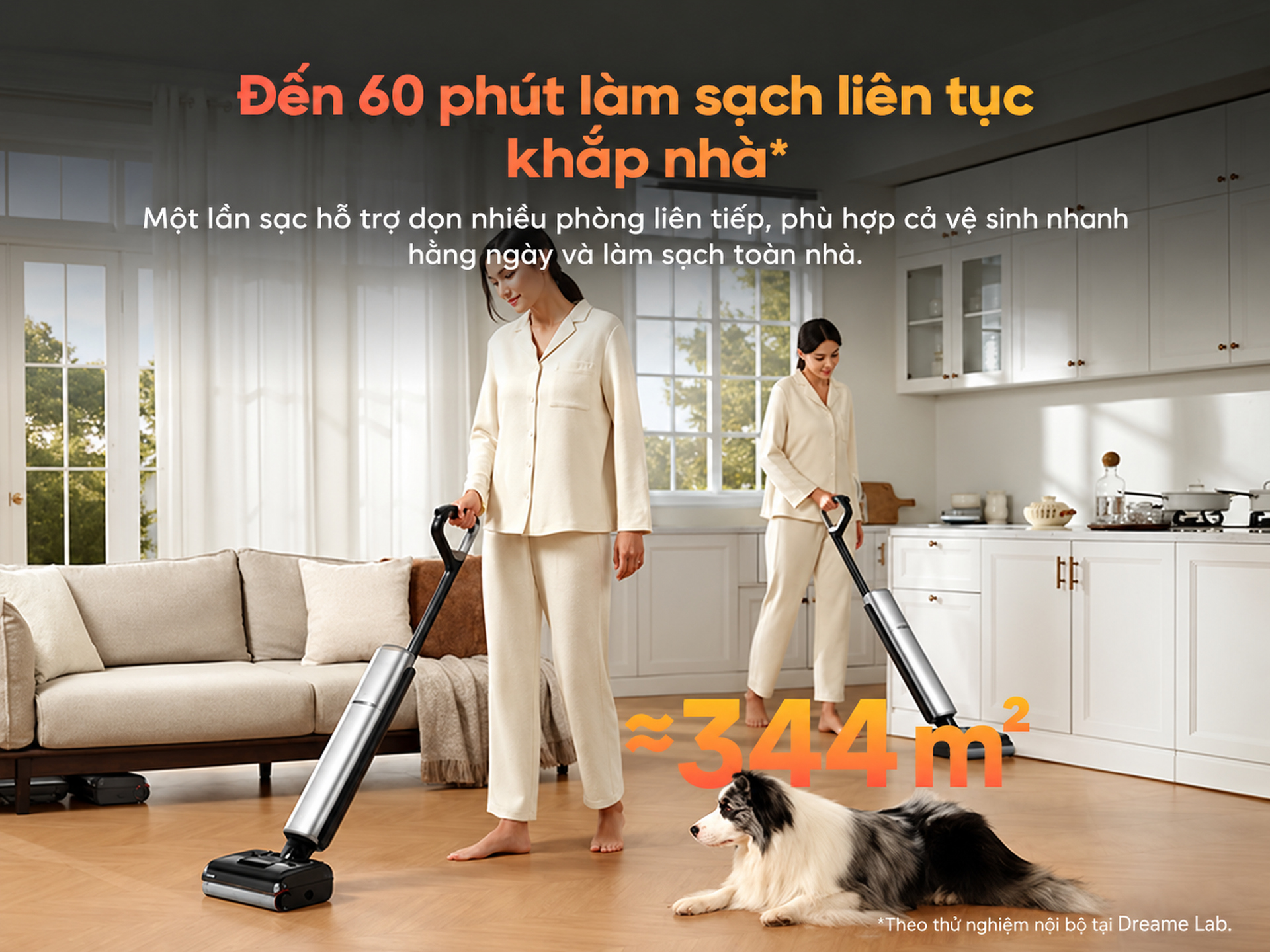 thời gian hoạt động lên tới 60 phút