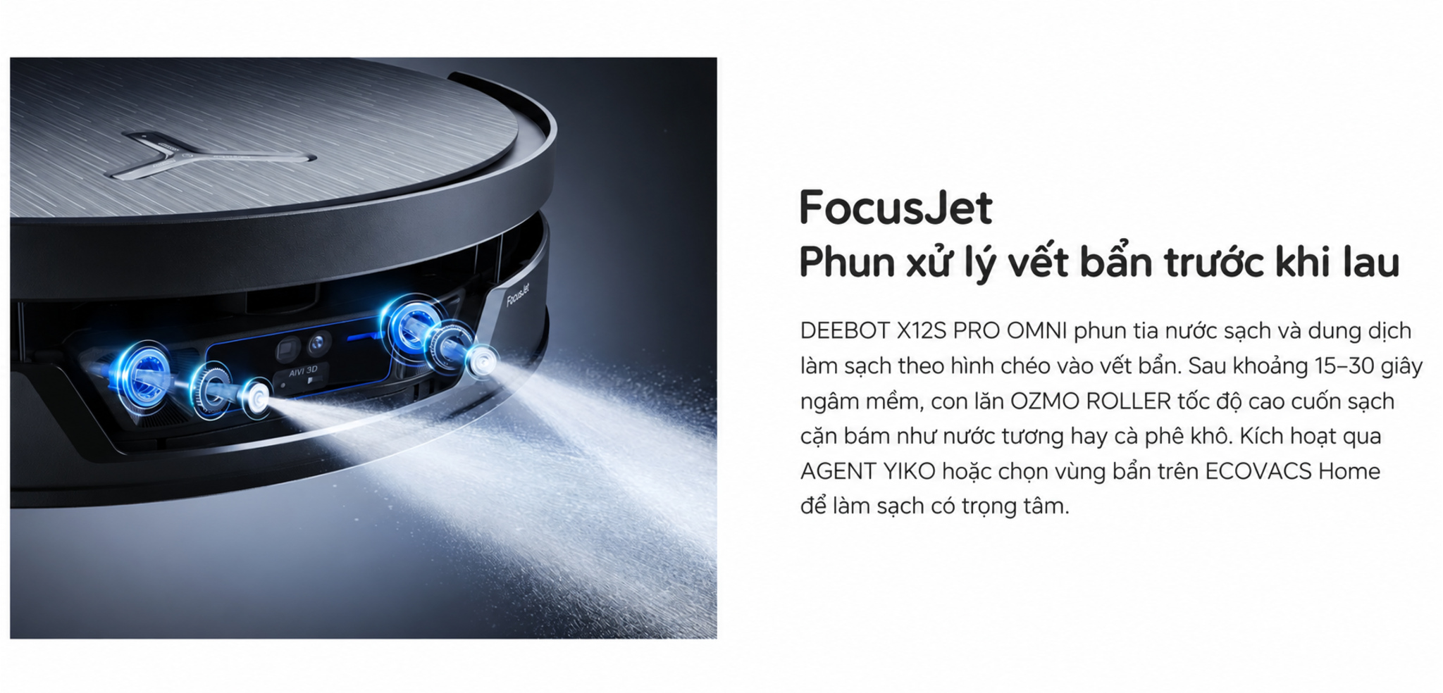 làm mềm vết bẩn trước khi lau