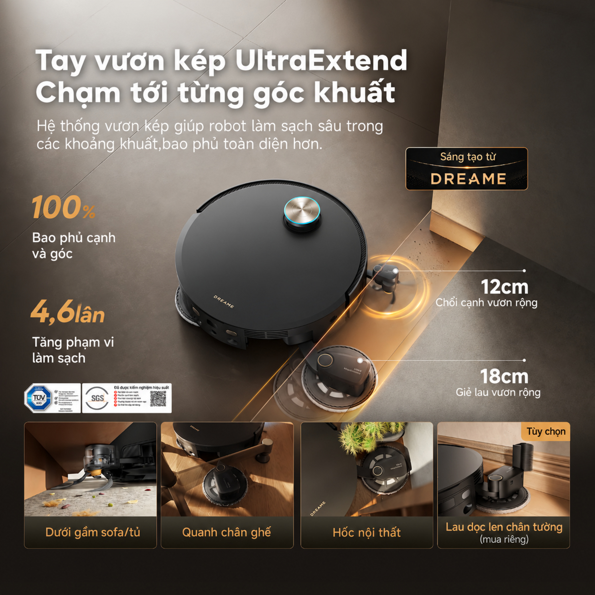 làm sạch các góc khuất
