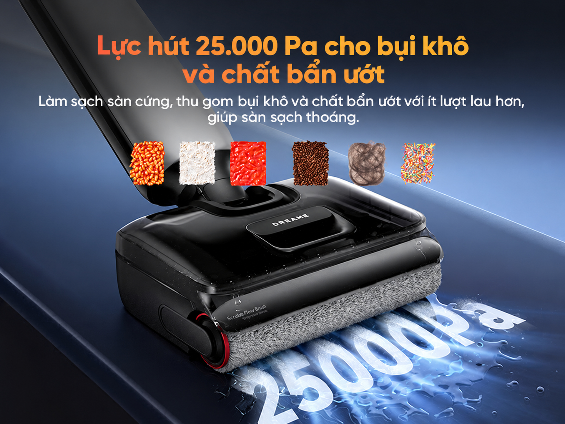 lực hút 25.000pa