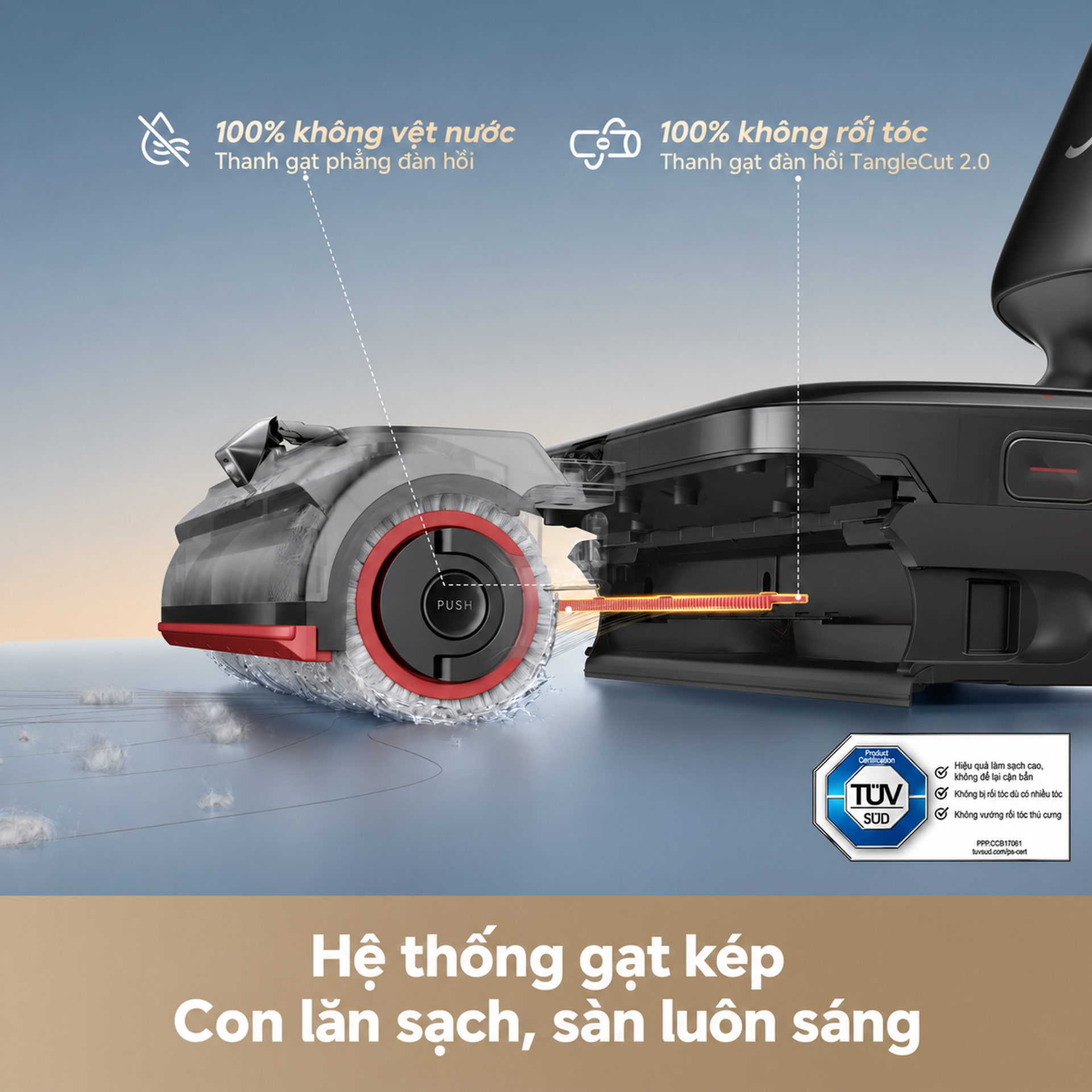 TangleCut 2.0: lưỡi gạt đàn hồi chống rối