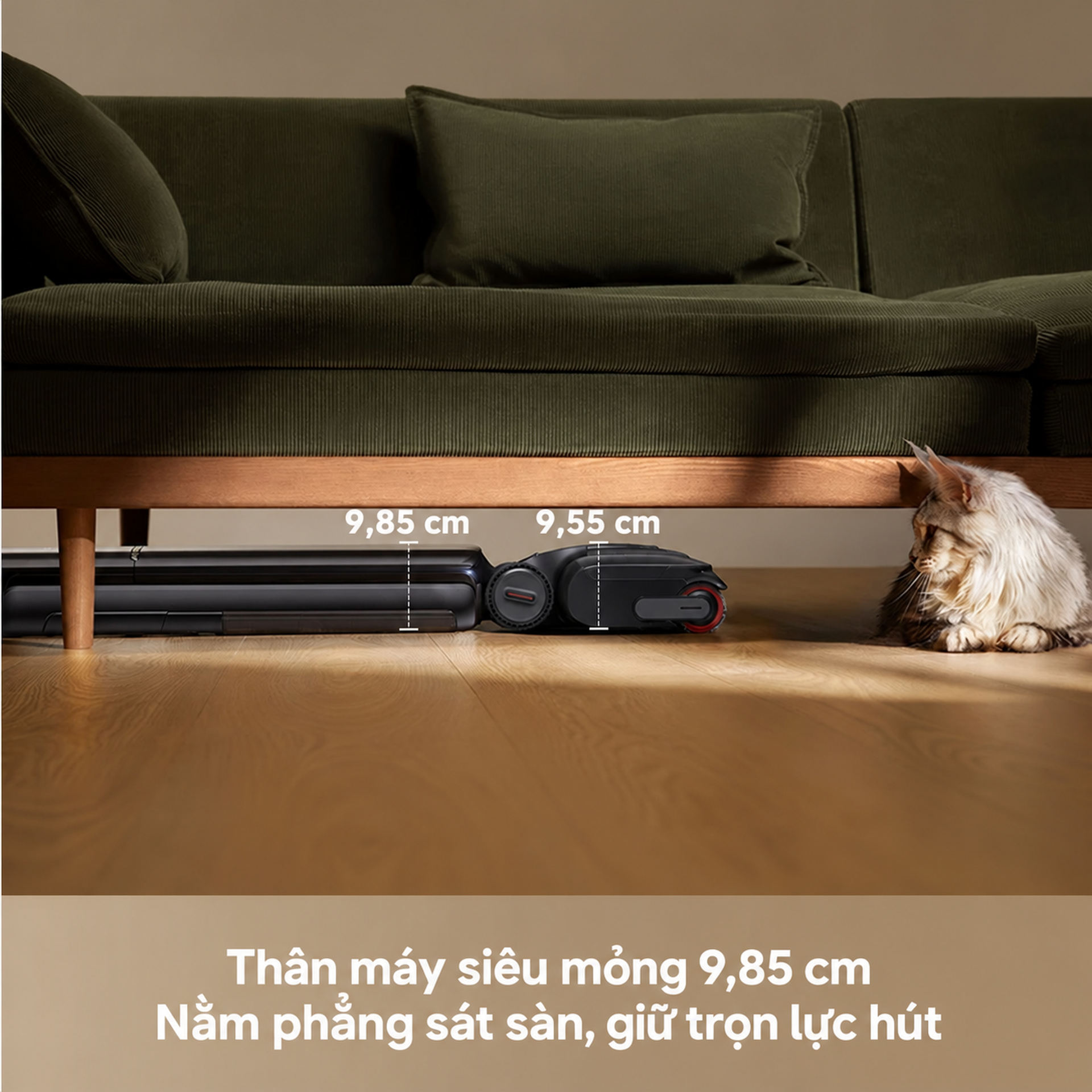 Thân siêu mỏng, ngả phẳng, luồn gầm thấp