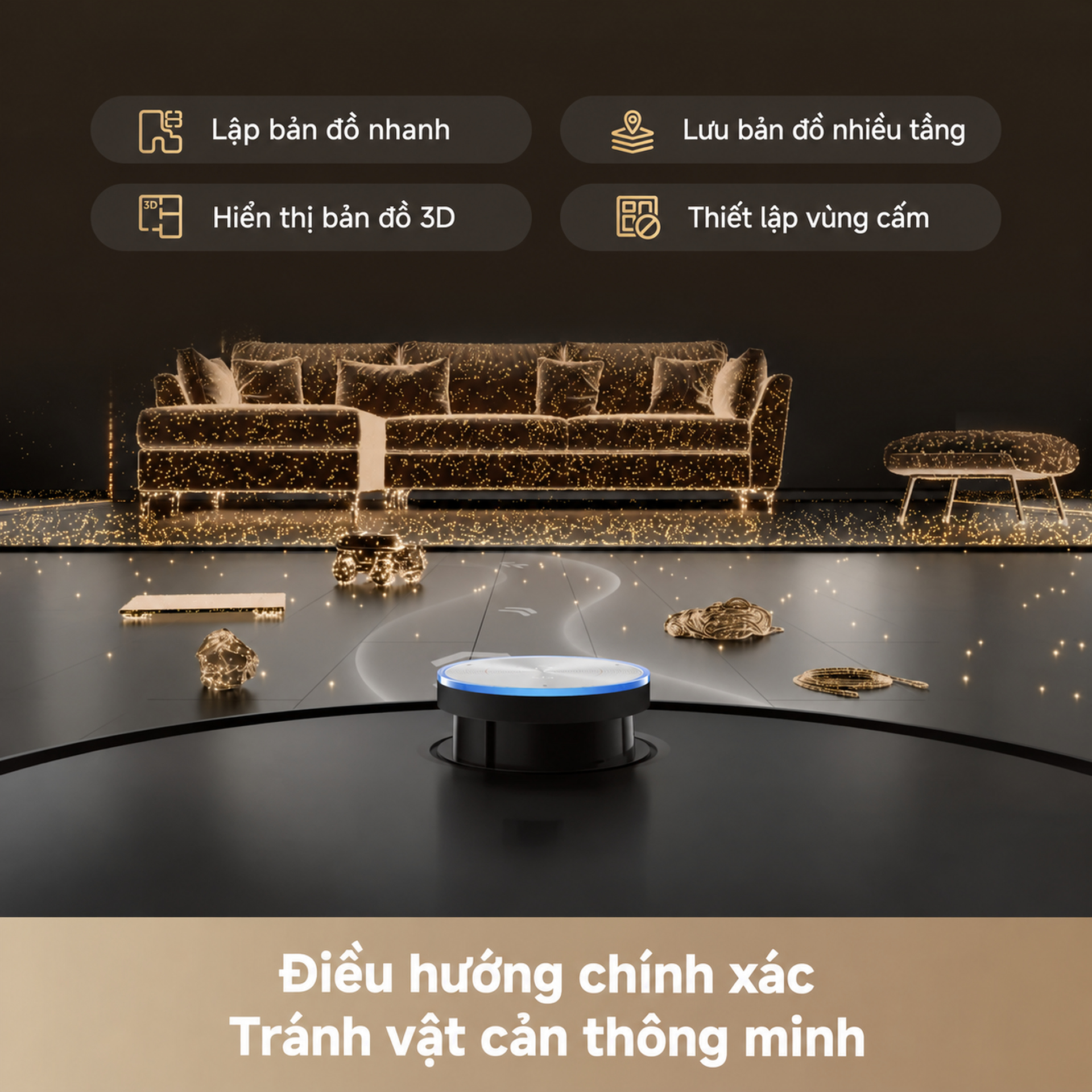VersaLift DToF và tránh vật cản bằng camera AI