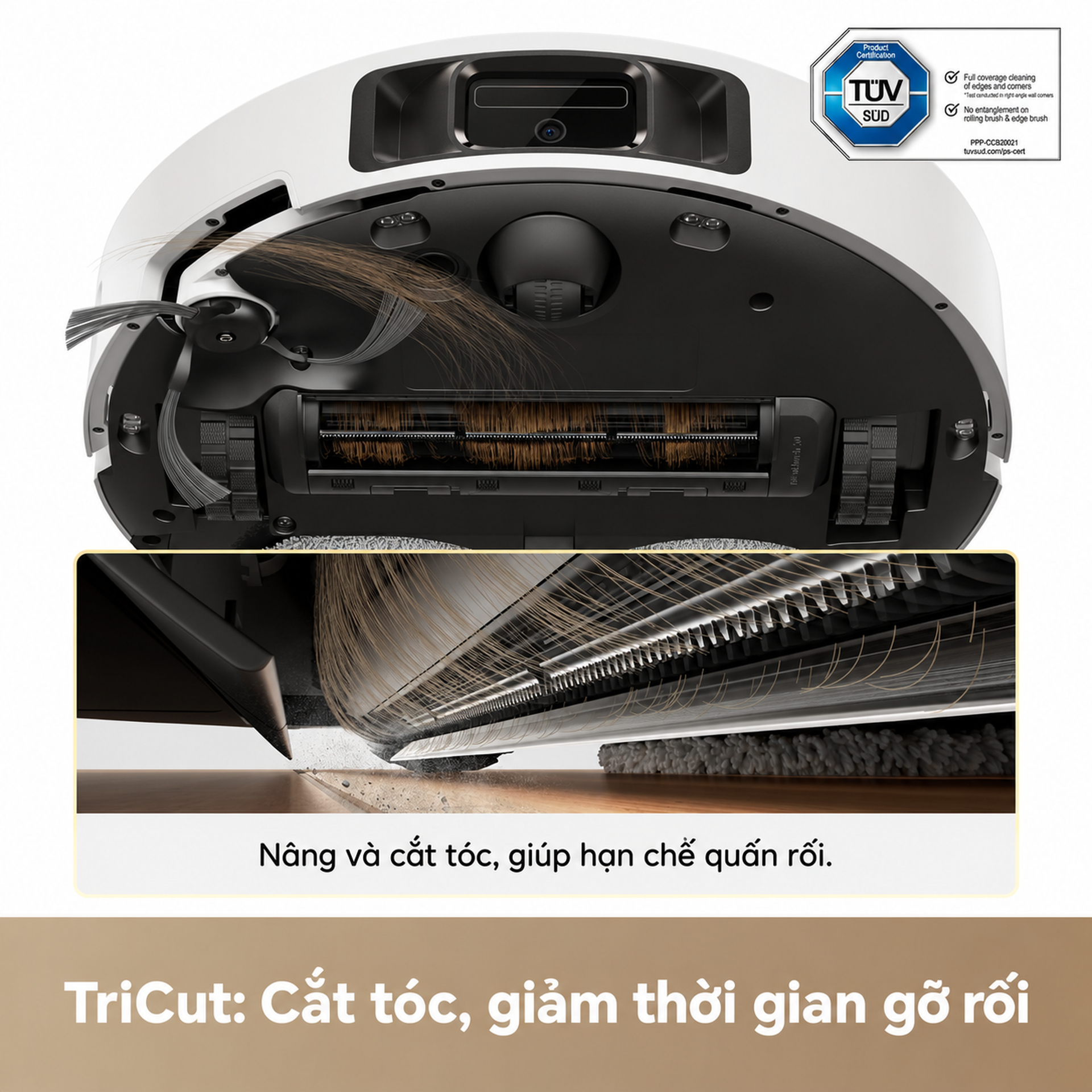 Chổi TriCut 3.0: cắt tóc quấn, chống rối được TÜV SÜD chứng nhận