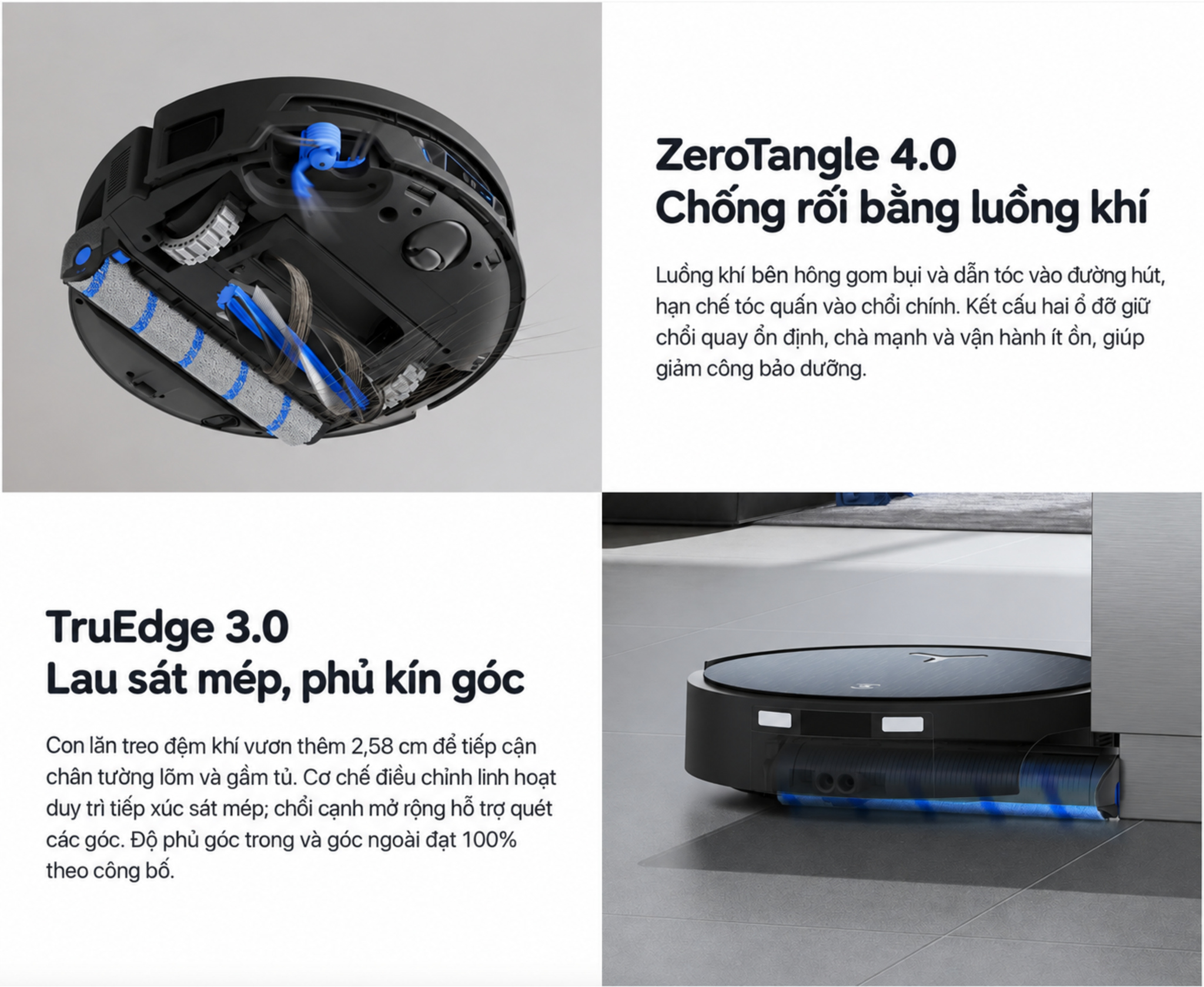 ZeroTangle 4.0 chống rối bằng luồng khí, TruEdge 3.0