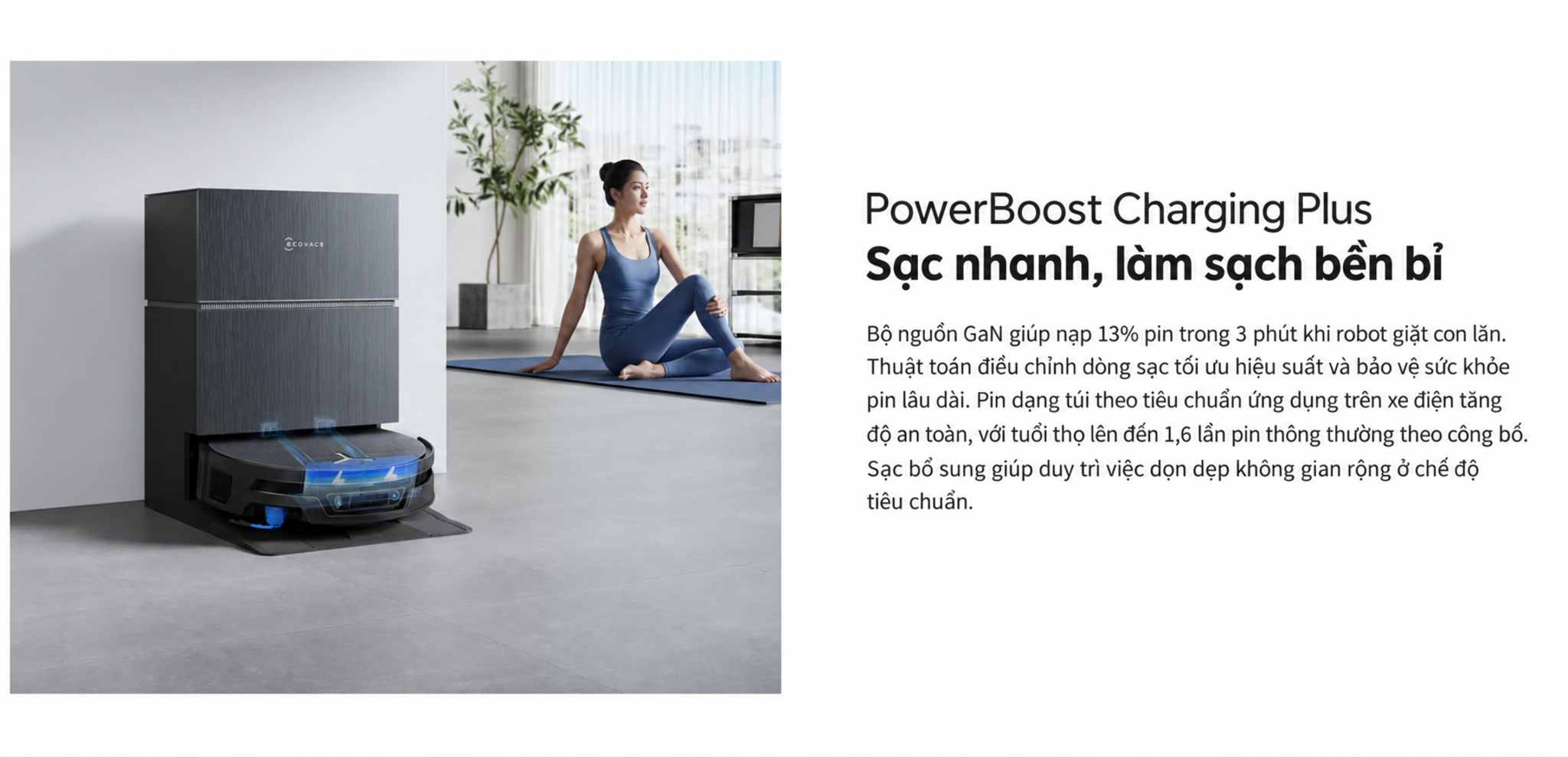 PowerBoost Charging Plus hồi 13% pin trong 3 phút