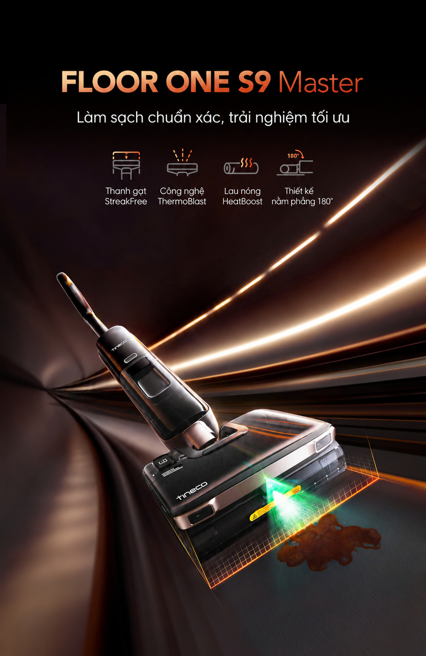 Tineco Floor One S9 Master | ThermoBlast | Lau nước nóng