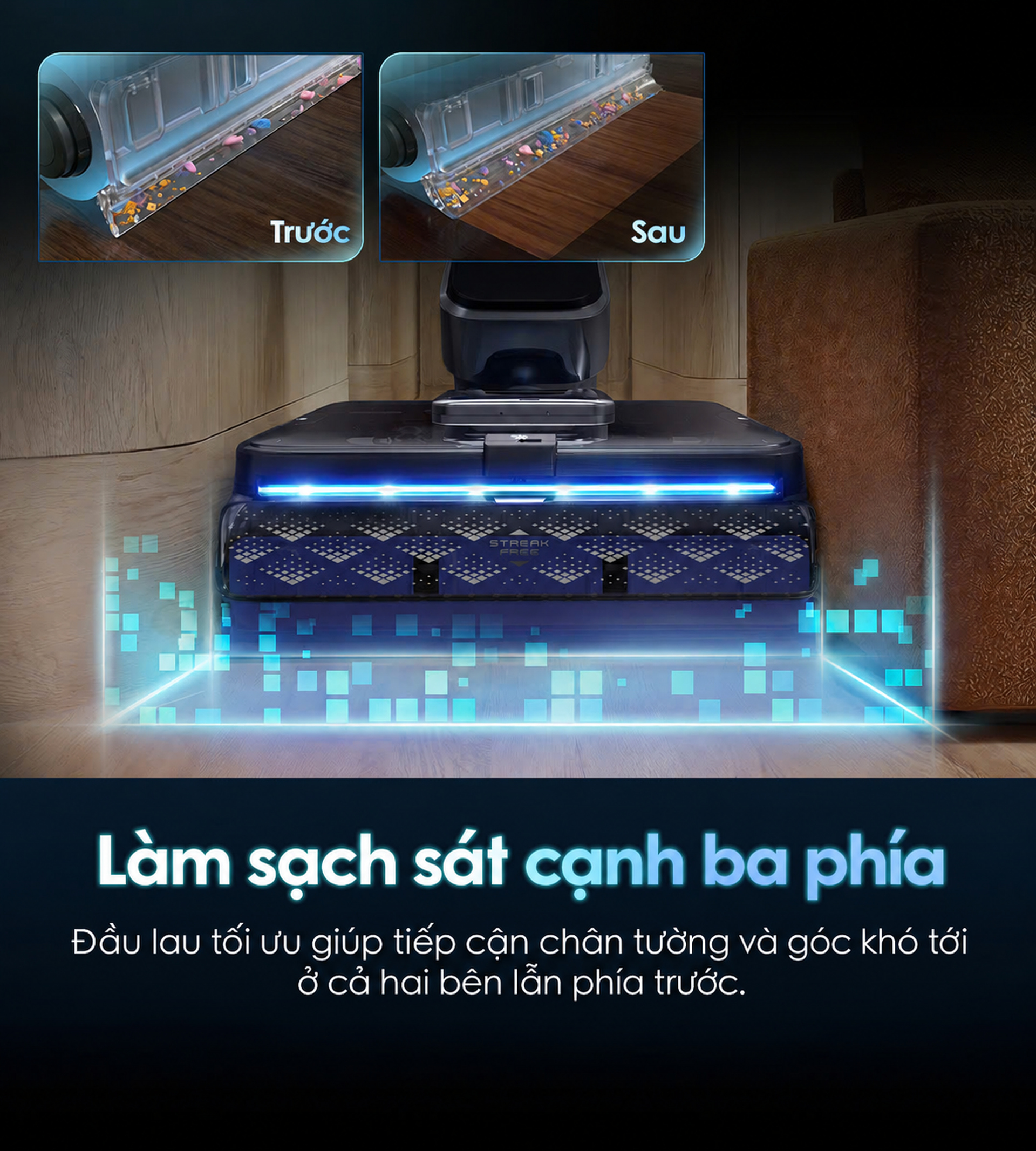 làm sạch sát cạnh 3 phía
