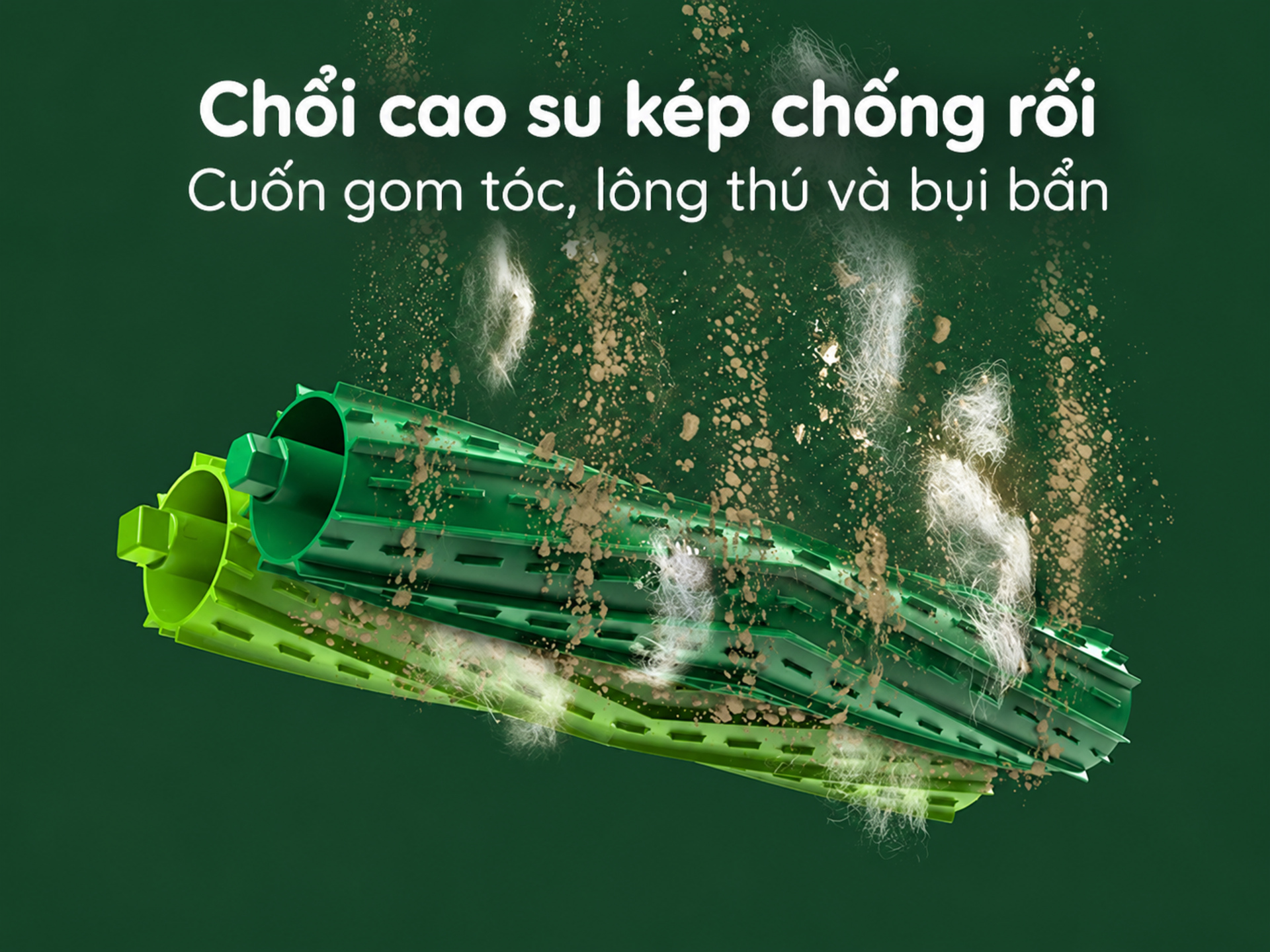 chổi cao su kép chống rối