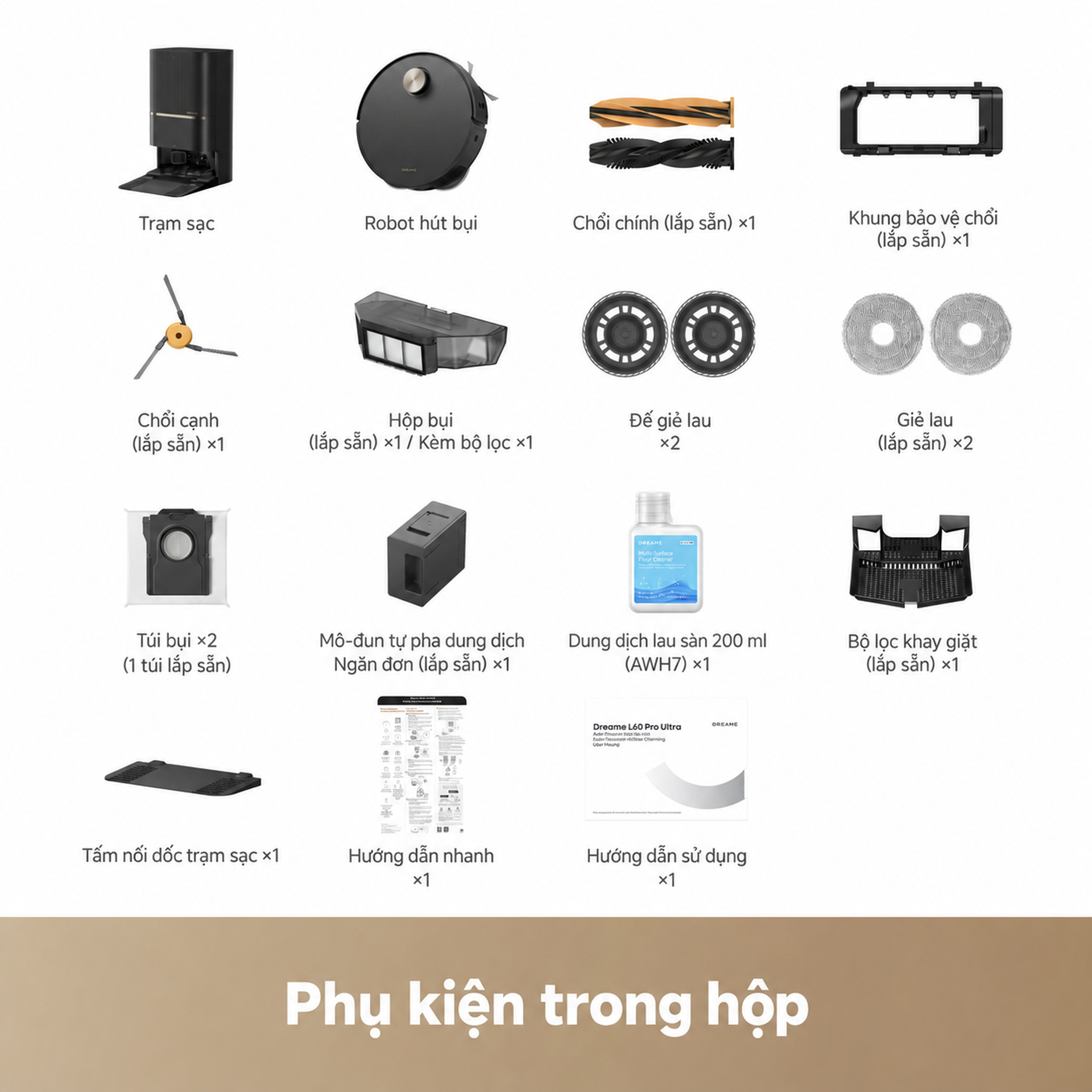 Trong hộp Dreame L60 Pro Ultra có gì?