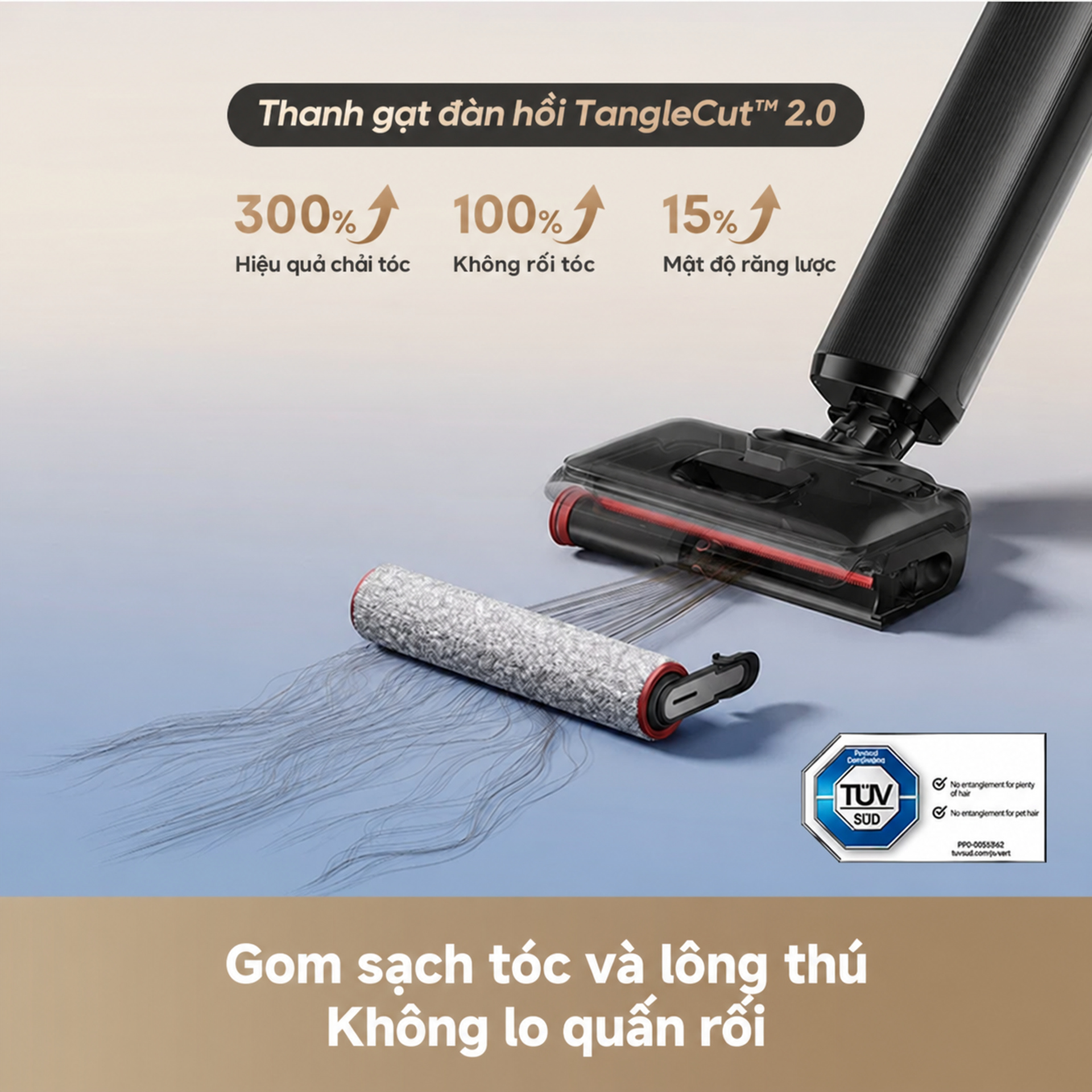 TangleCut 2.0: chống rối tóc và lông thú cưng
