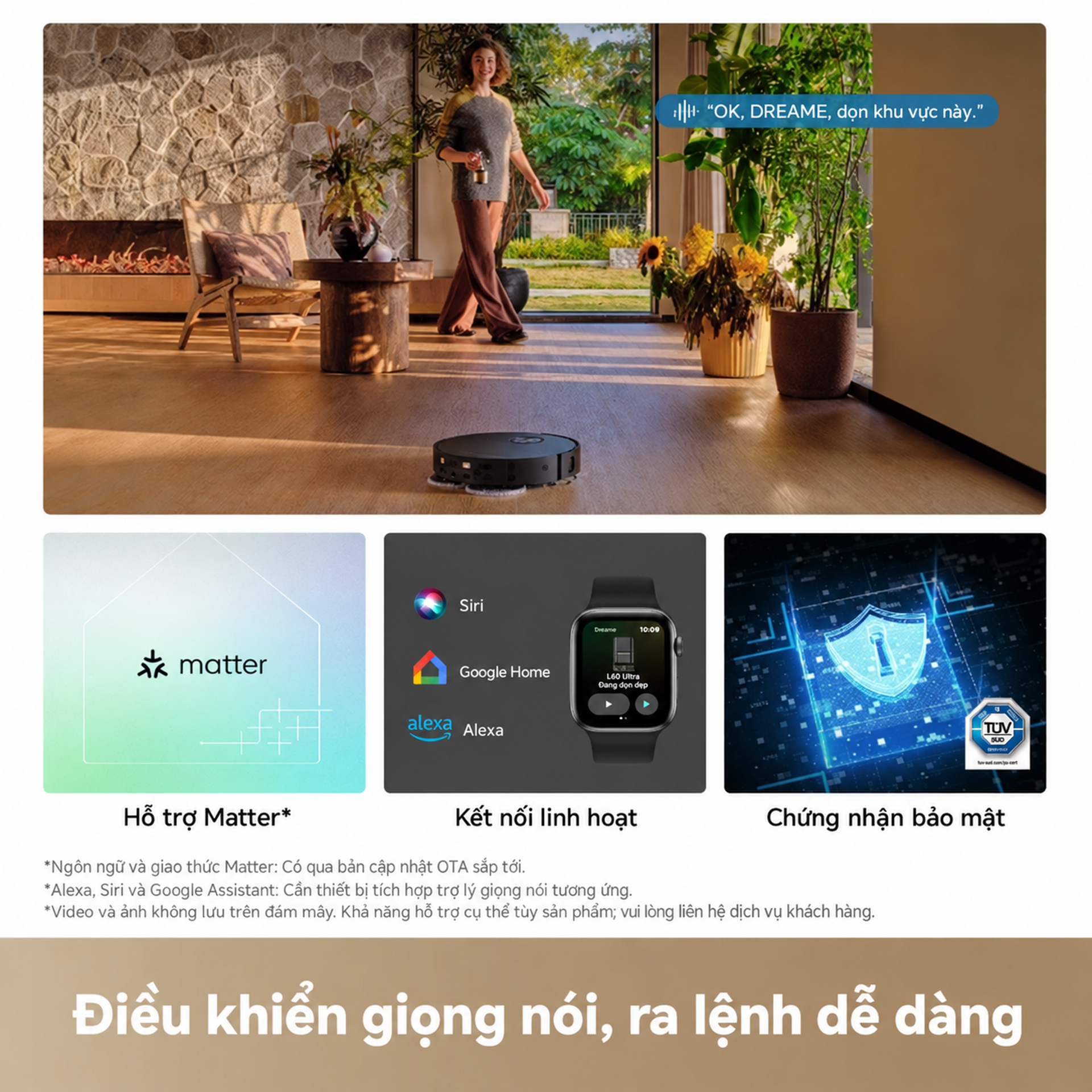 Tính năng cho nhà có thú cưng và quyền riêng tư