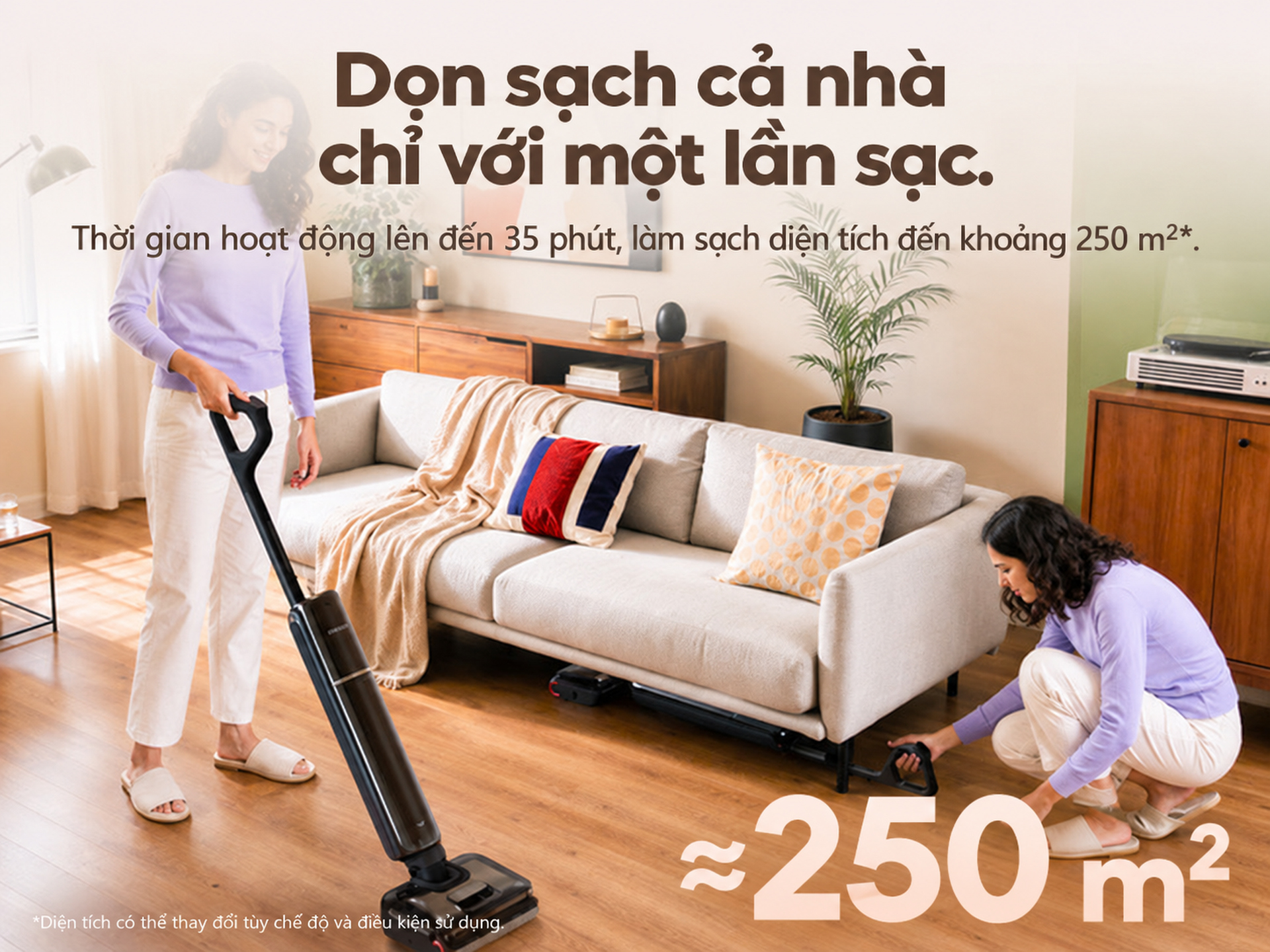 dọn sạch cả nhà với 1 lần sạc pin