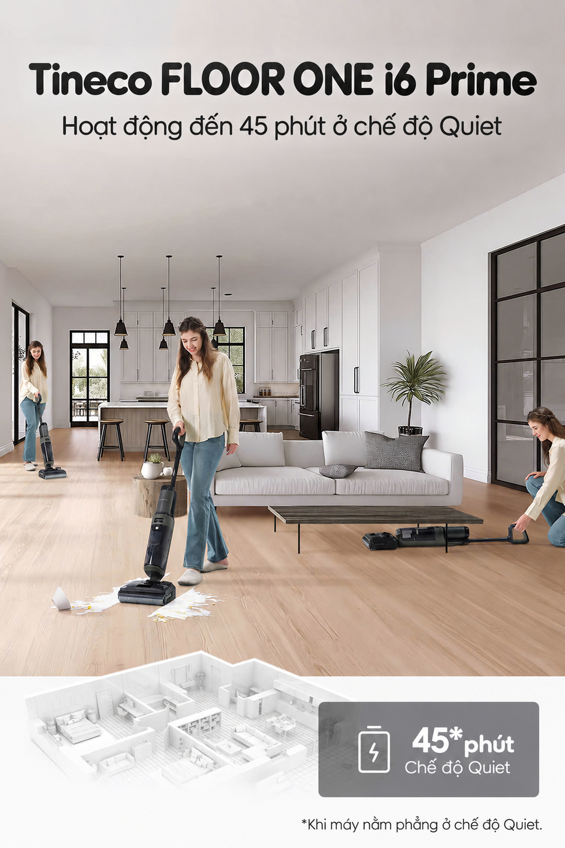 hoạt động liên tục 45 phút