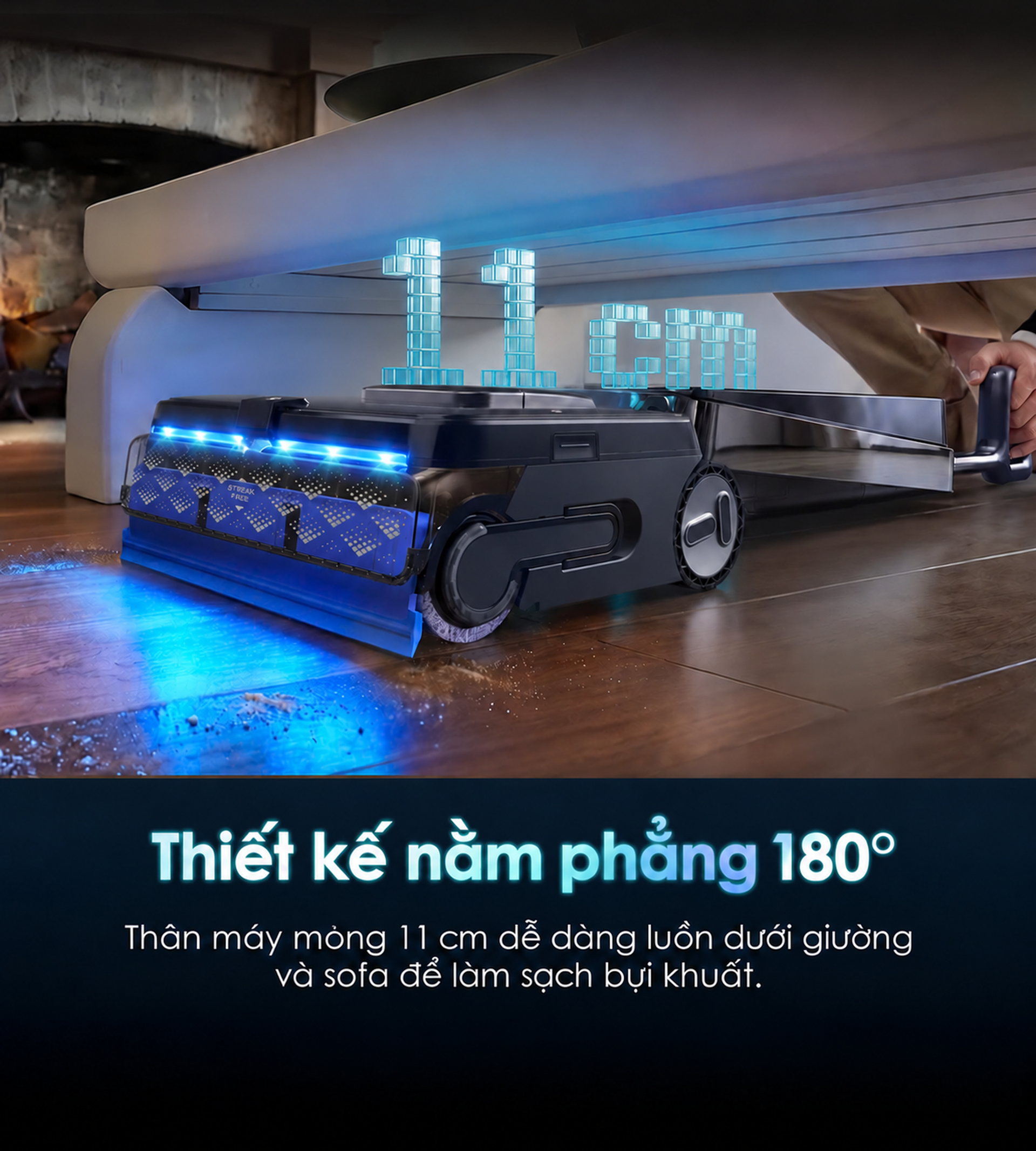 Gập phẳng 180°