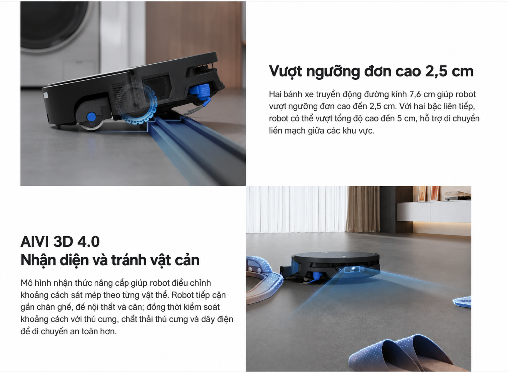 vượt vật cản 2.5cm