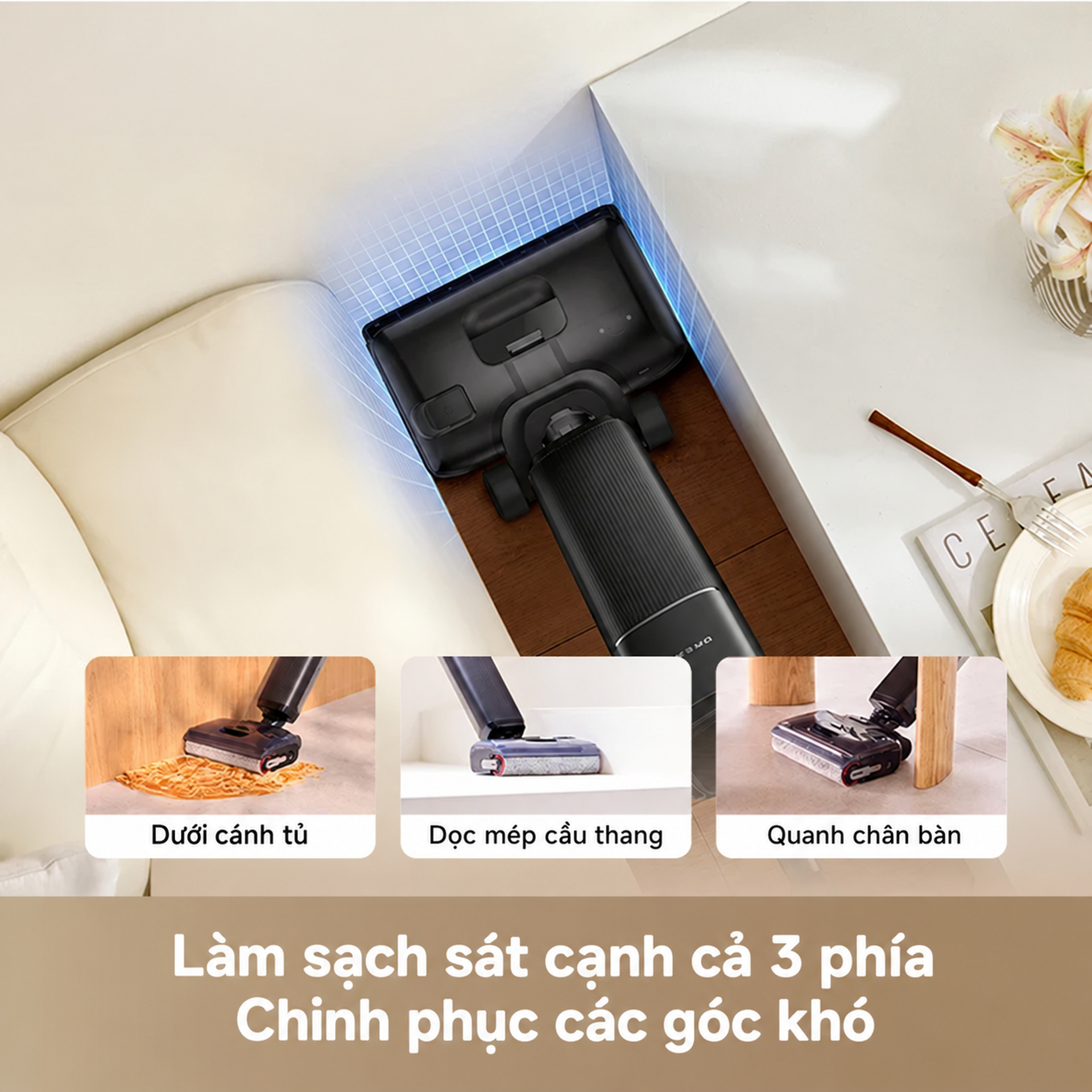Lau sát cạnh 3 mặt