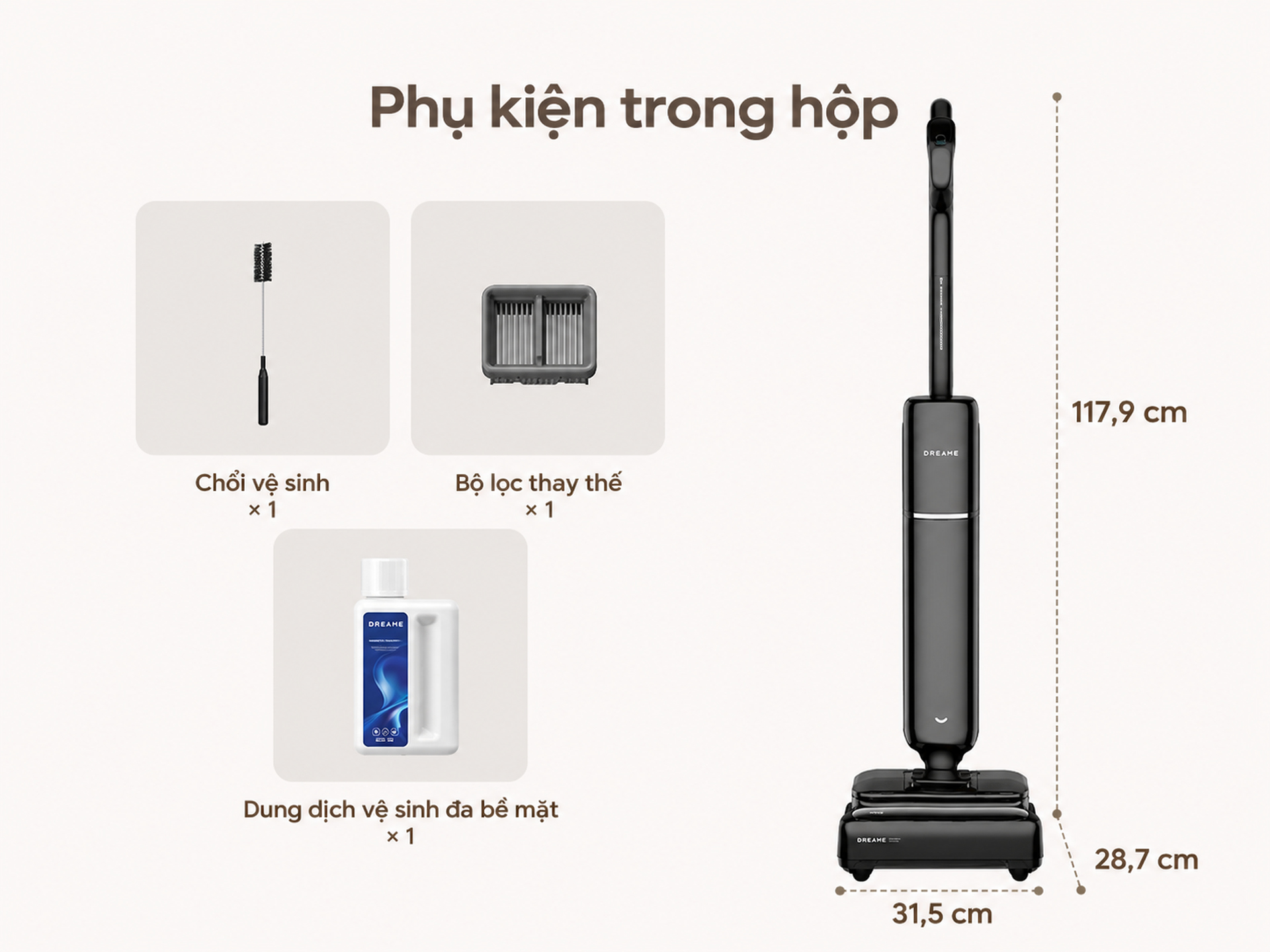 Dreame Aero Máy Hút Bụi Lau Nhà | phụ kiện