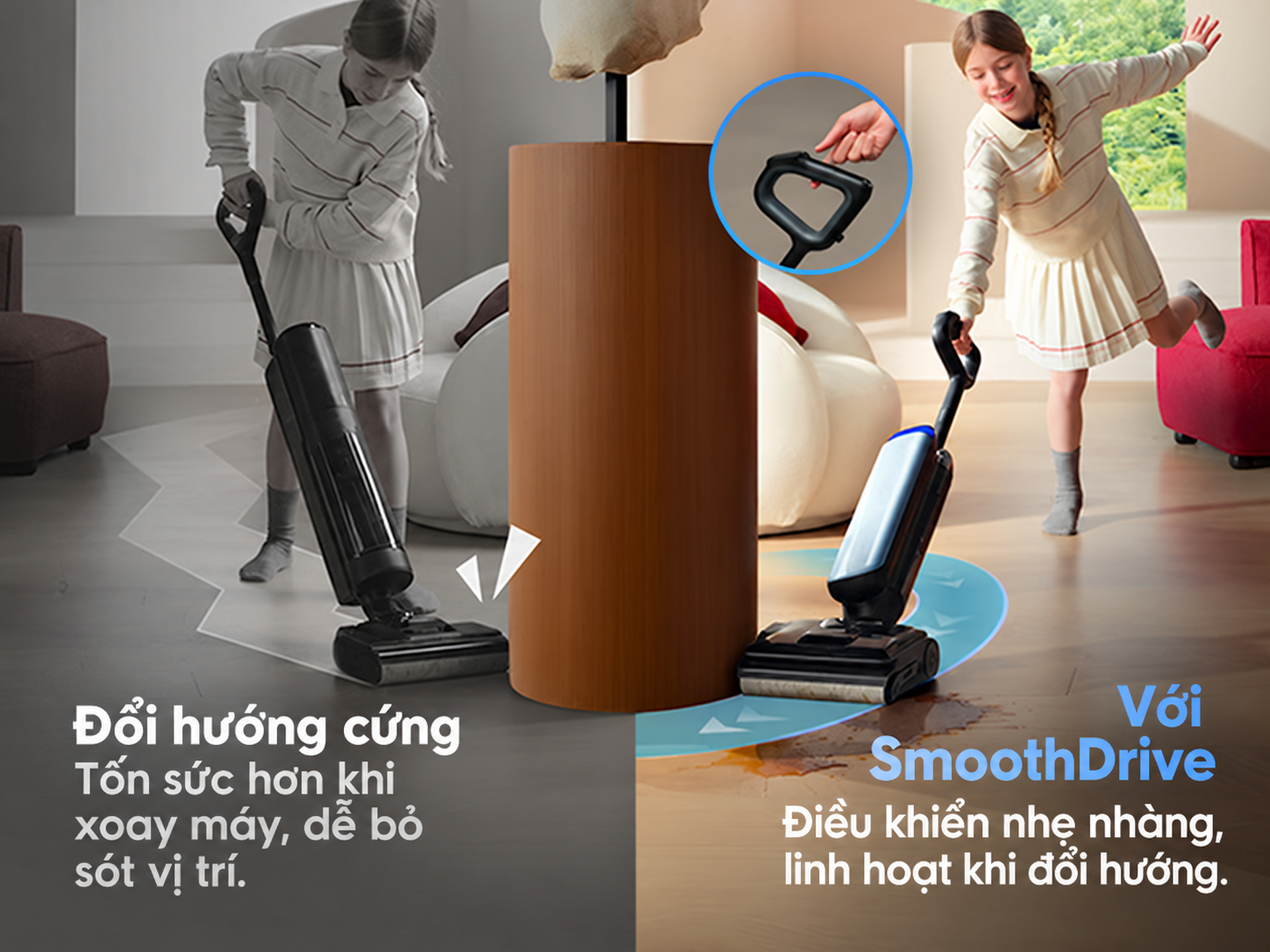 góc xoay đổi hướng linh hoạt