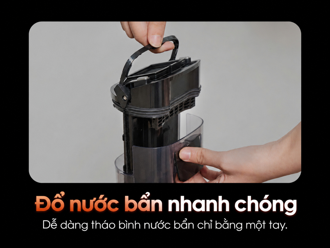 ngăn nước bẩn dễ tháo lắp