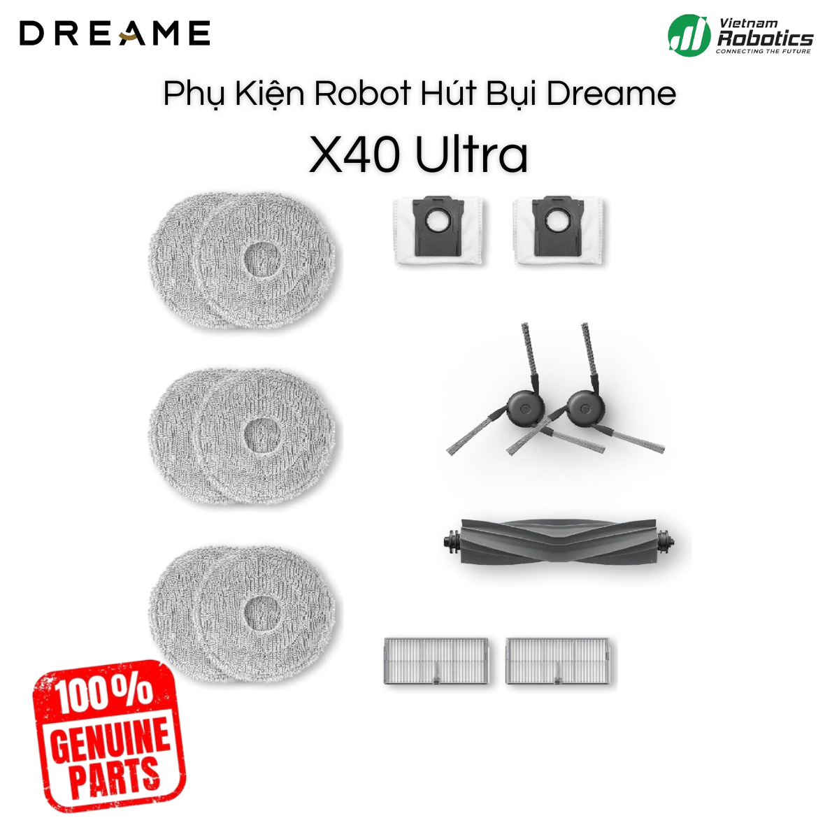Phụ kiện Dreame X40 Ultra chính hãng