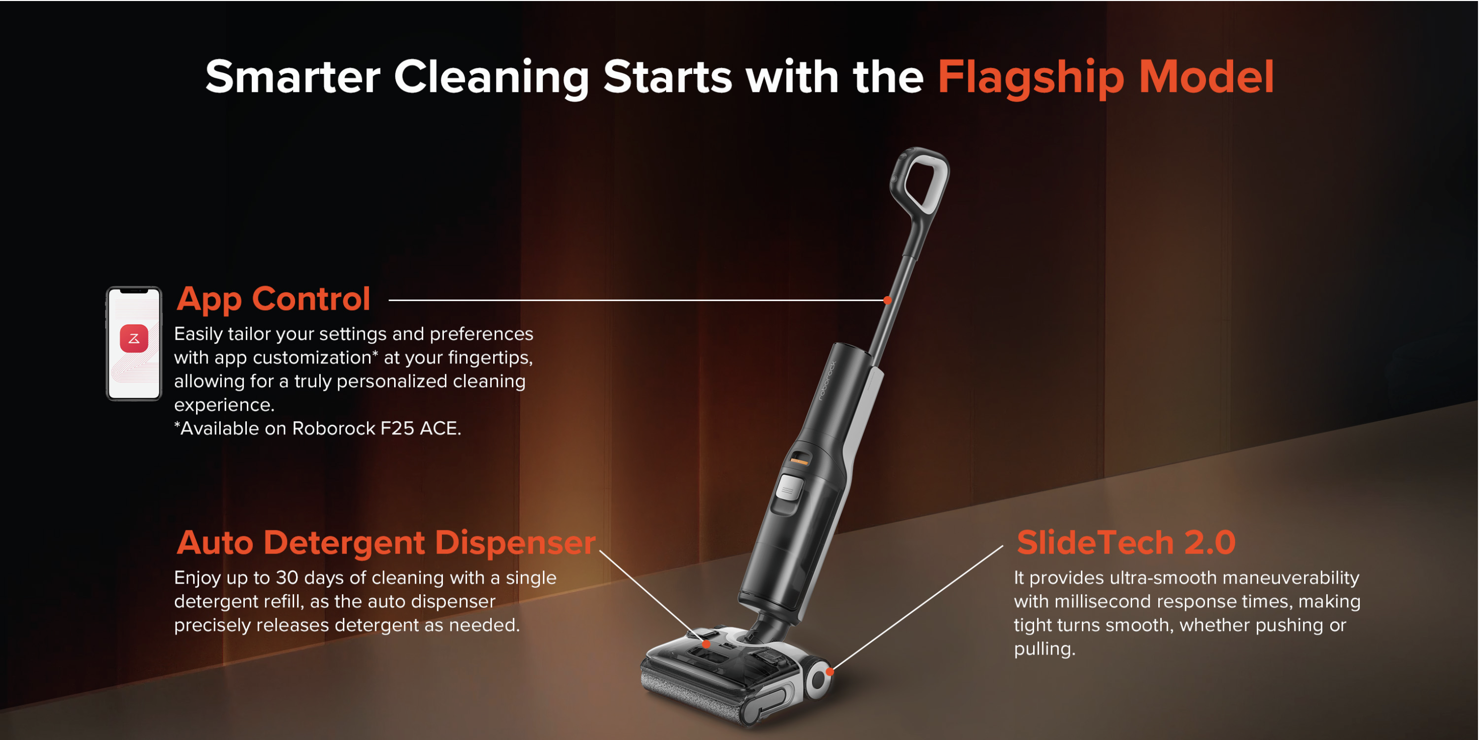 Máy hút bụi lau nhà cầm tay Roborock dễ điều hiển