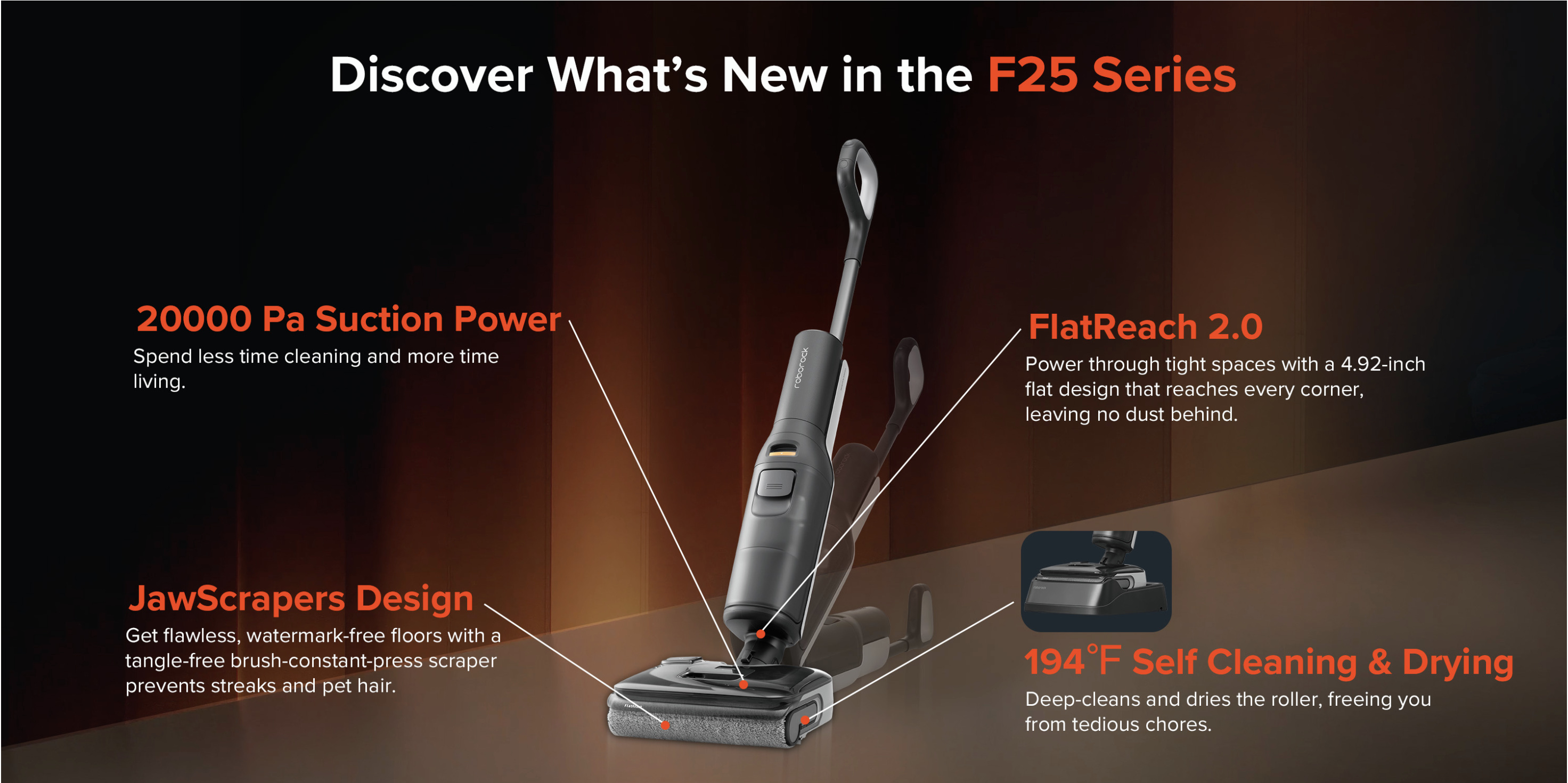 Lực hút mạnh mẽ - làm sạch sâu