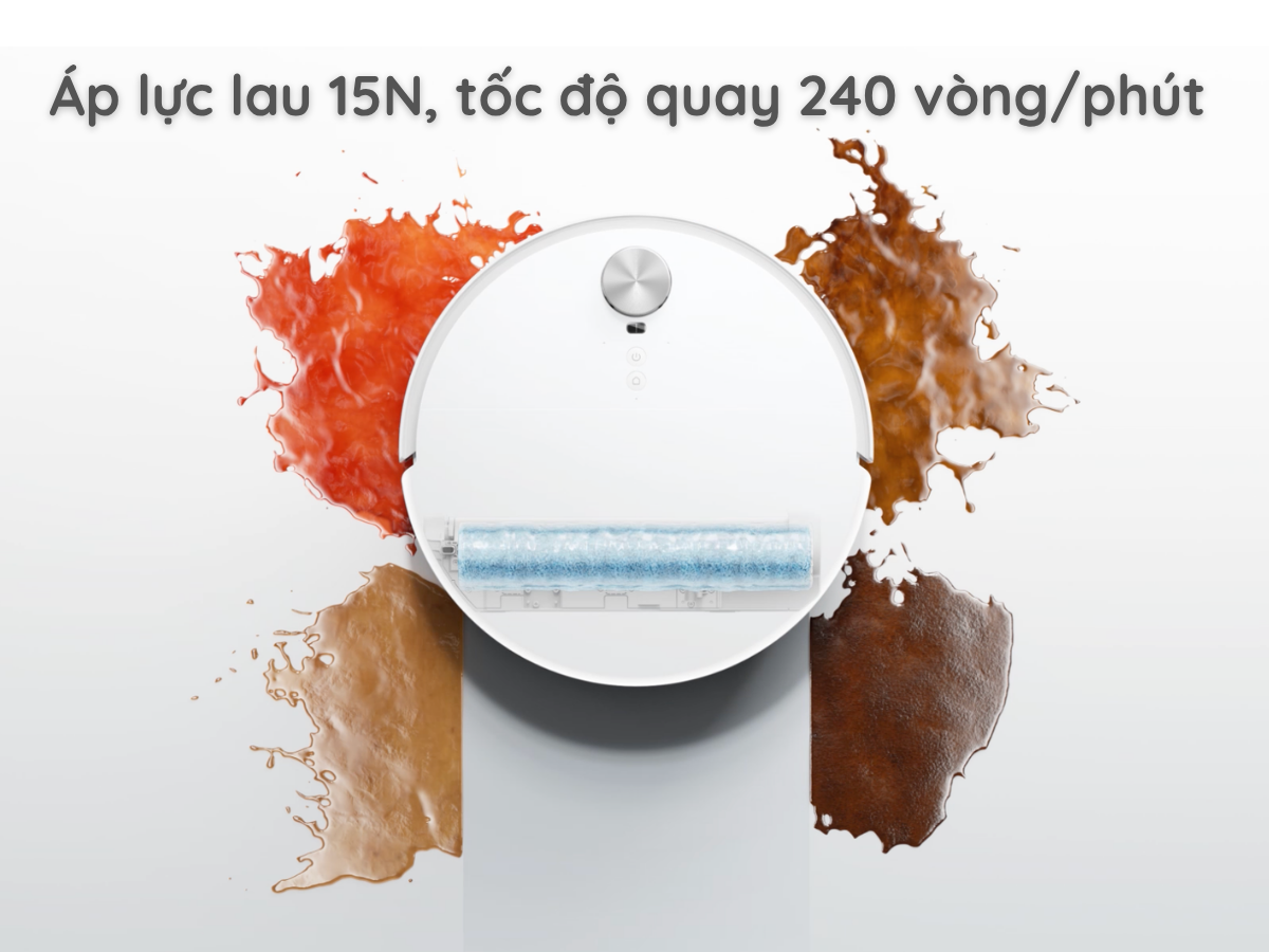 Áp lực lau 15N, tốc độ quay 240 vòng/phút