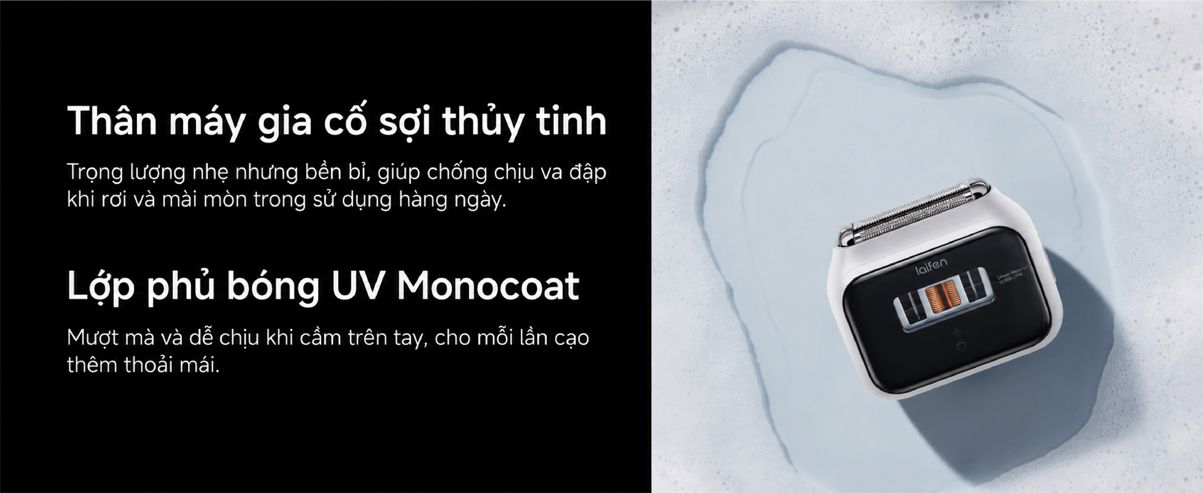 Laifen giới thiệu P3 với lưới cạo mỏng 0,055 mm, lưỡi Nano-Sharp, thiết kế lược mở và cấu trúc ArcBlade