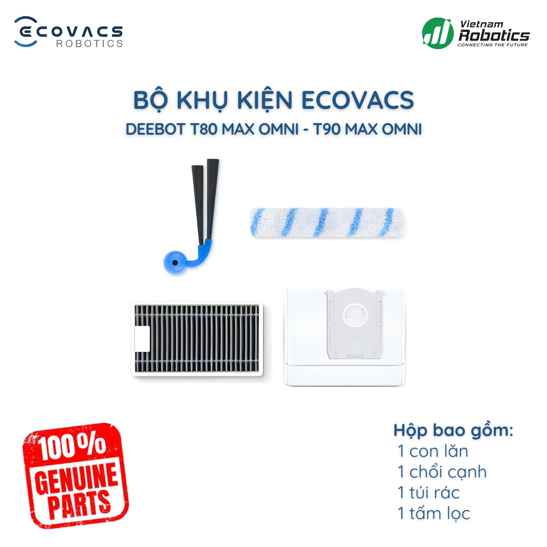 Phụ Kiện Ecovacs Deebot T80 Max Omni; chổi, con lăn, tấm lọc