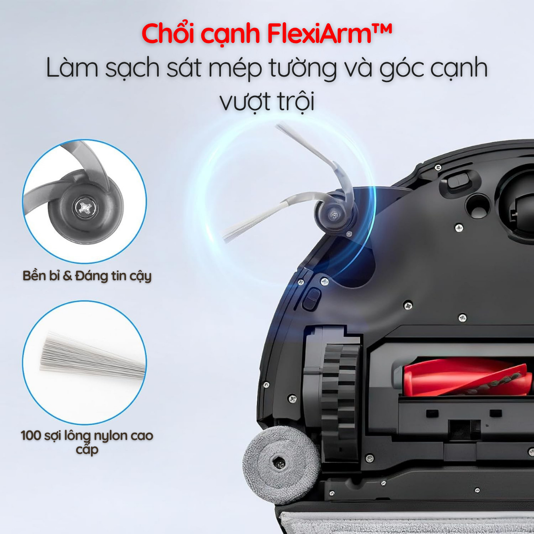 Chổi cạnh chống rối - Làm sạch sát mép tường và góc cạnh tốt hơn