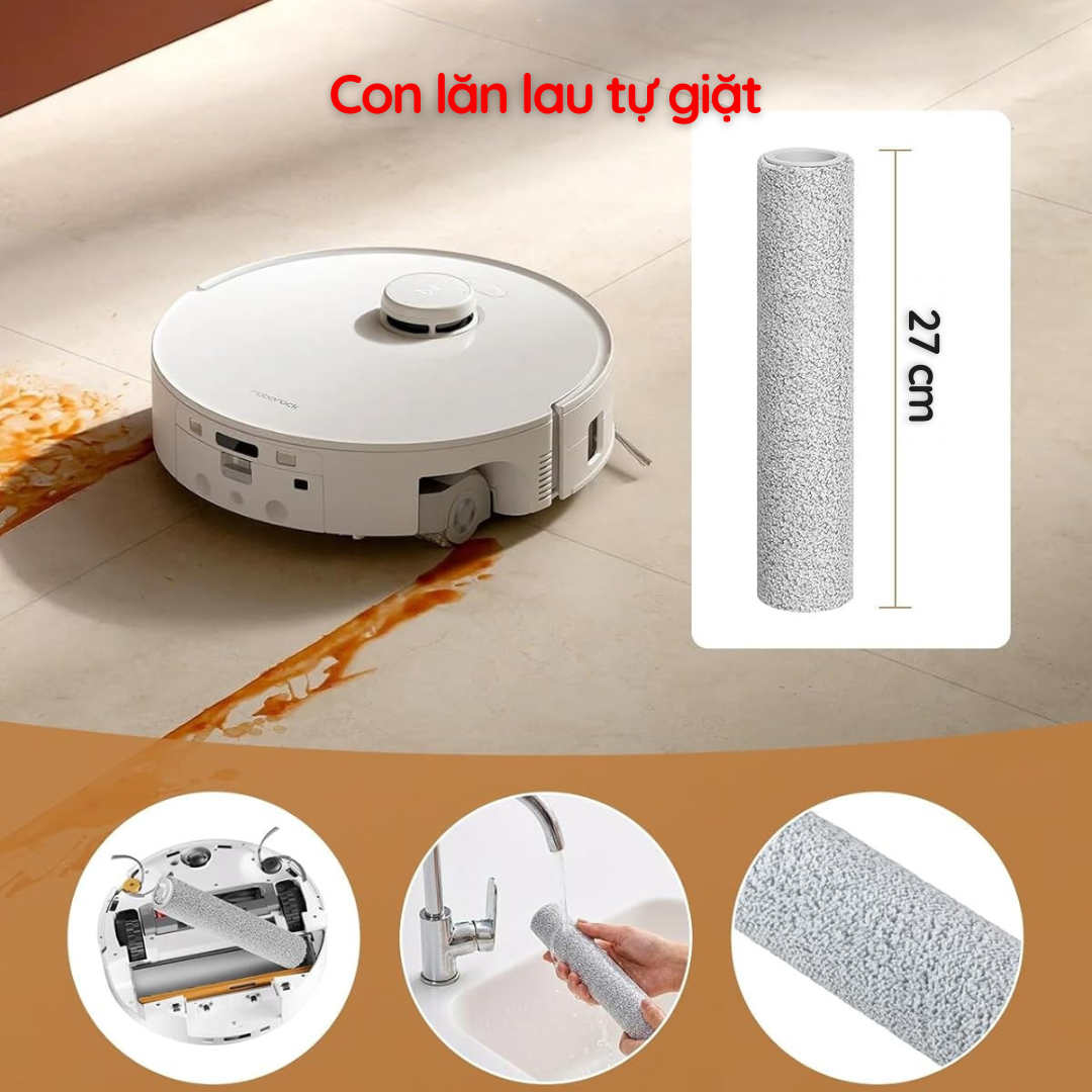 Khả năng lau sàn phụ thuộc trực tiếp vào chất lượng của con lăn lau.