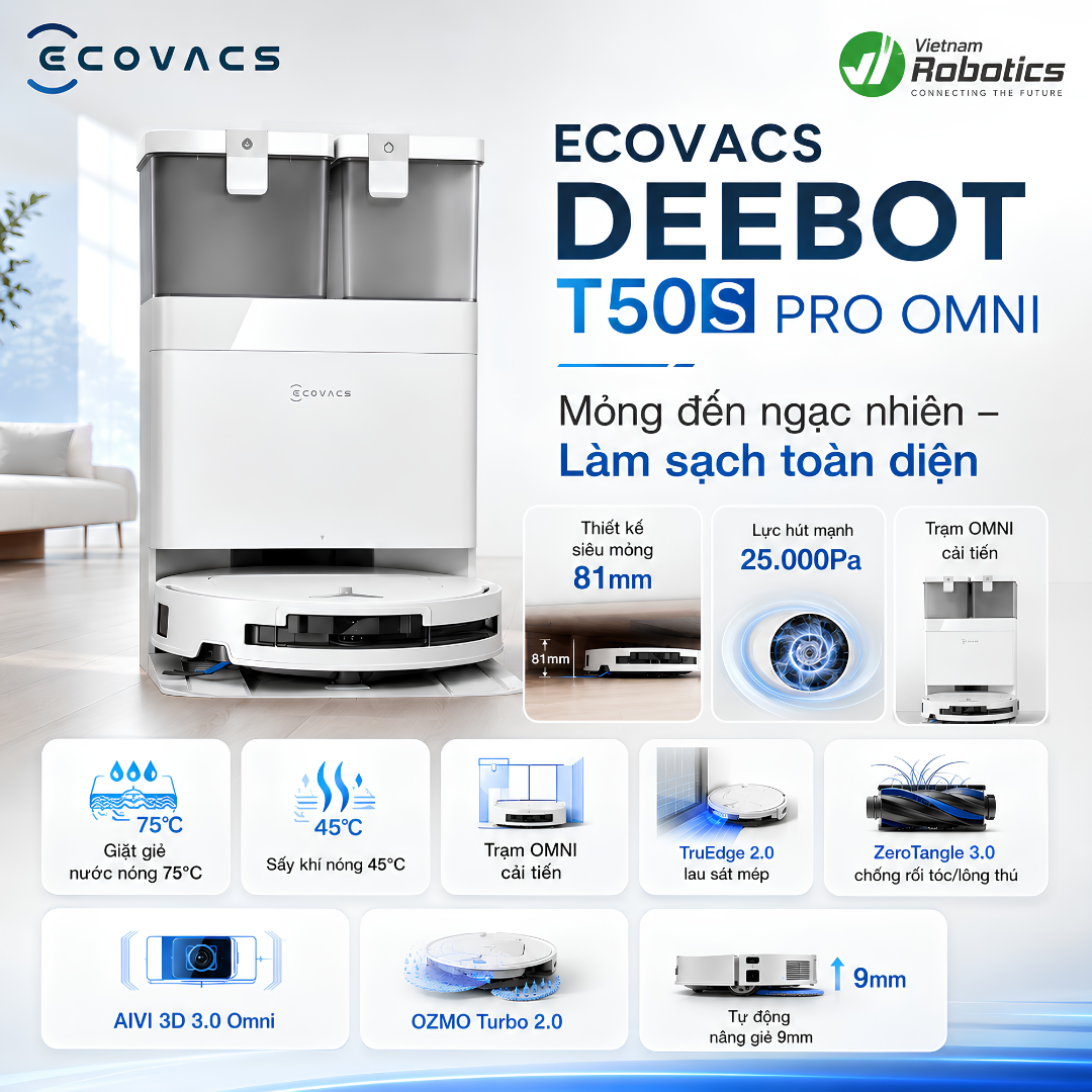 Chọn Ecovacs Deebot T50S Pro Omni