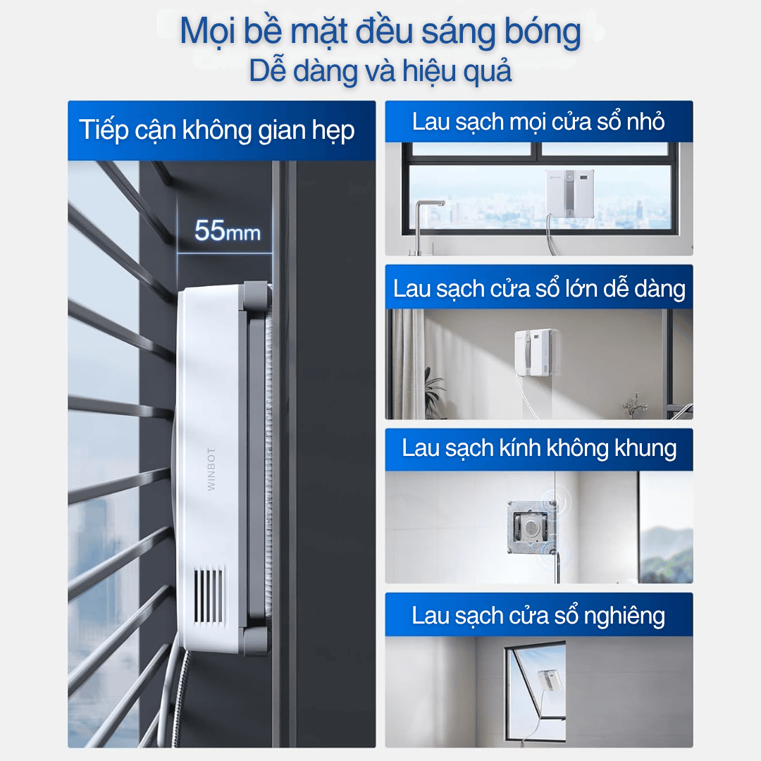 lau cửa sổ nhỏ với chiều dài cạnh dưới 30cm