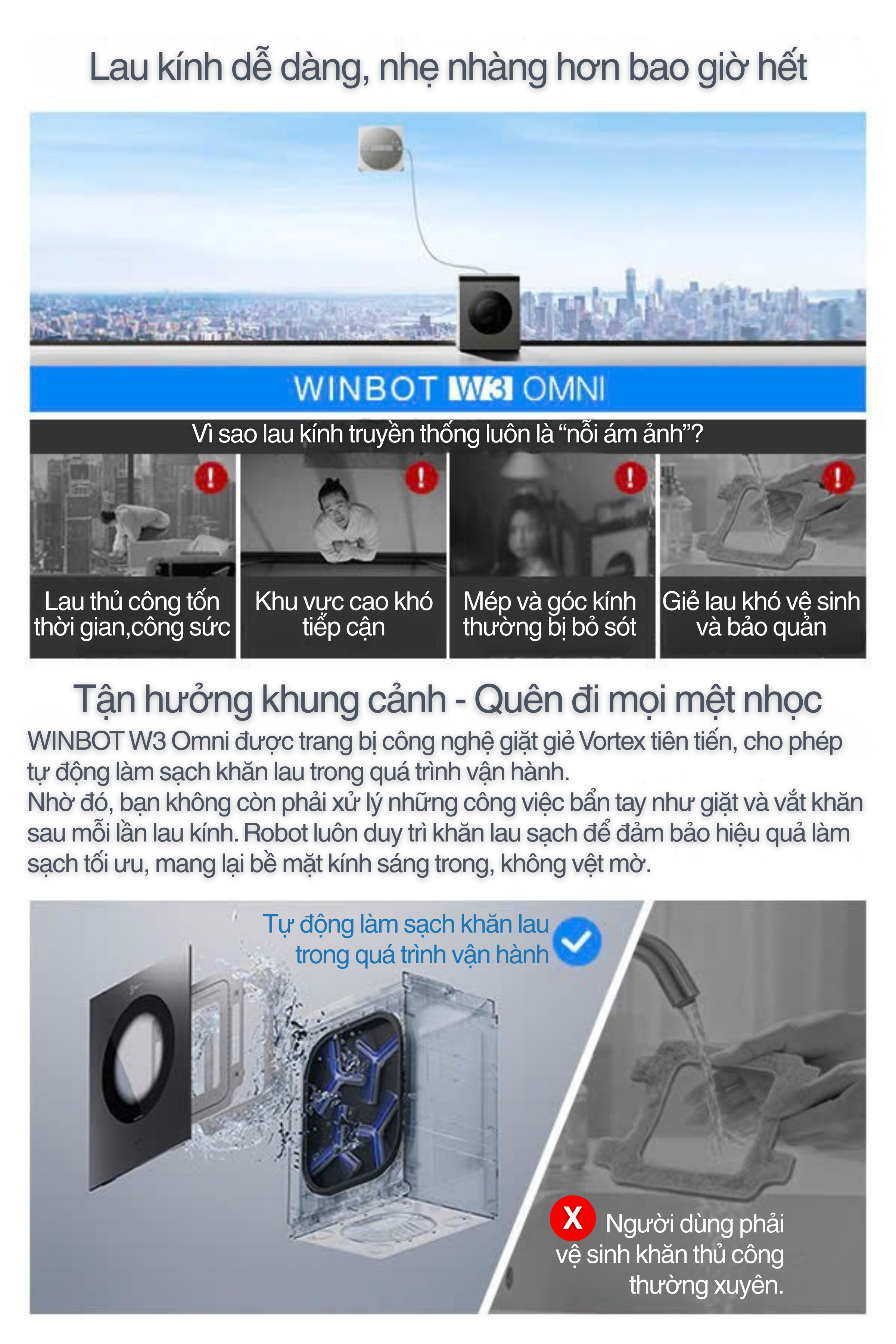 Lau kính dễ dàng, nhẹ nhàng hơn bao giờ hết