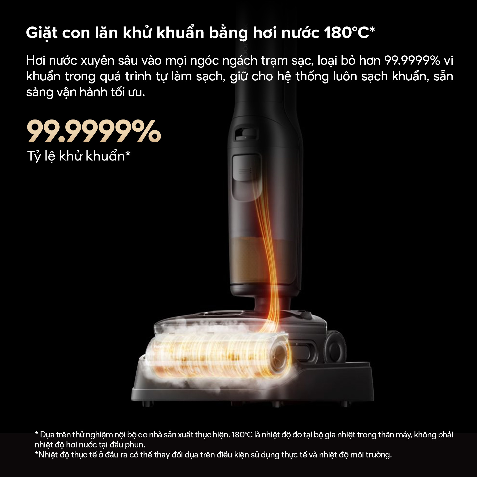 Tự làm sạch bằng hơi nước 180°C - vệ sinh sâu hơn cho hệ thống