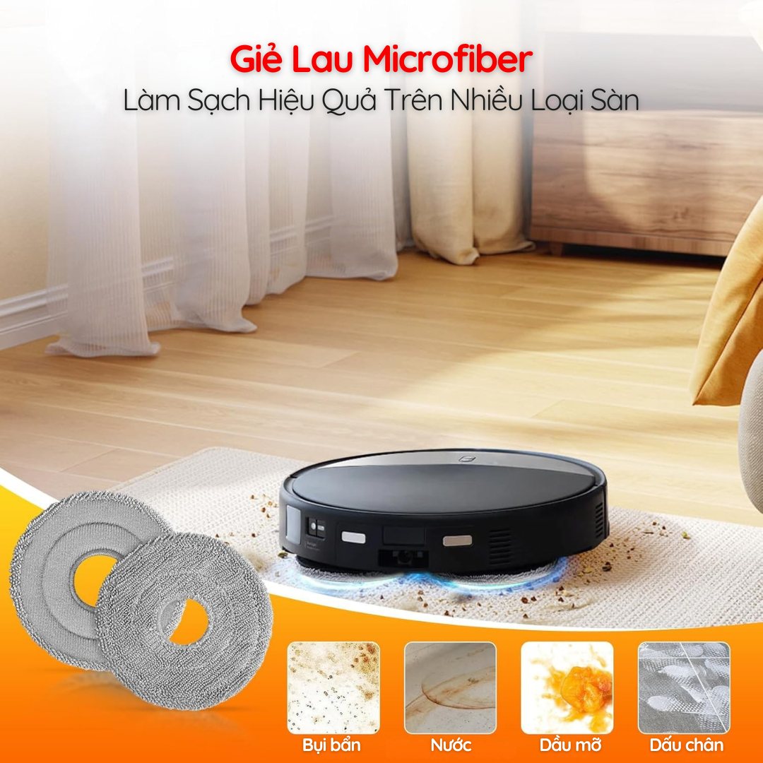 Khăn Lau Microfiber Cao Cấp - Lau Sạch Hiệu Quả Trên Nhiều Loại Sàn