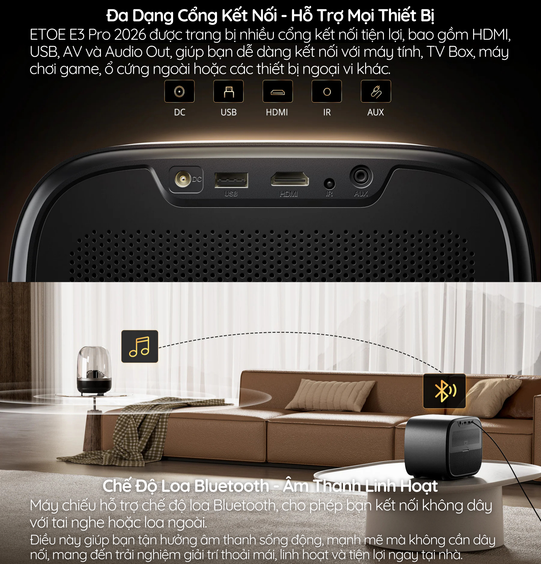 Đa Dạng Cổng Kết Nối - Hỗ Trợ Mọi Thiết Bị