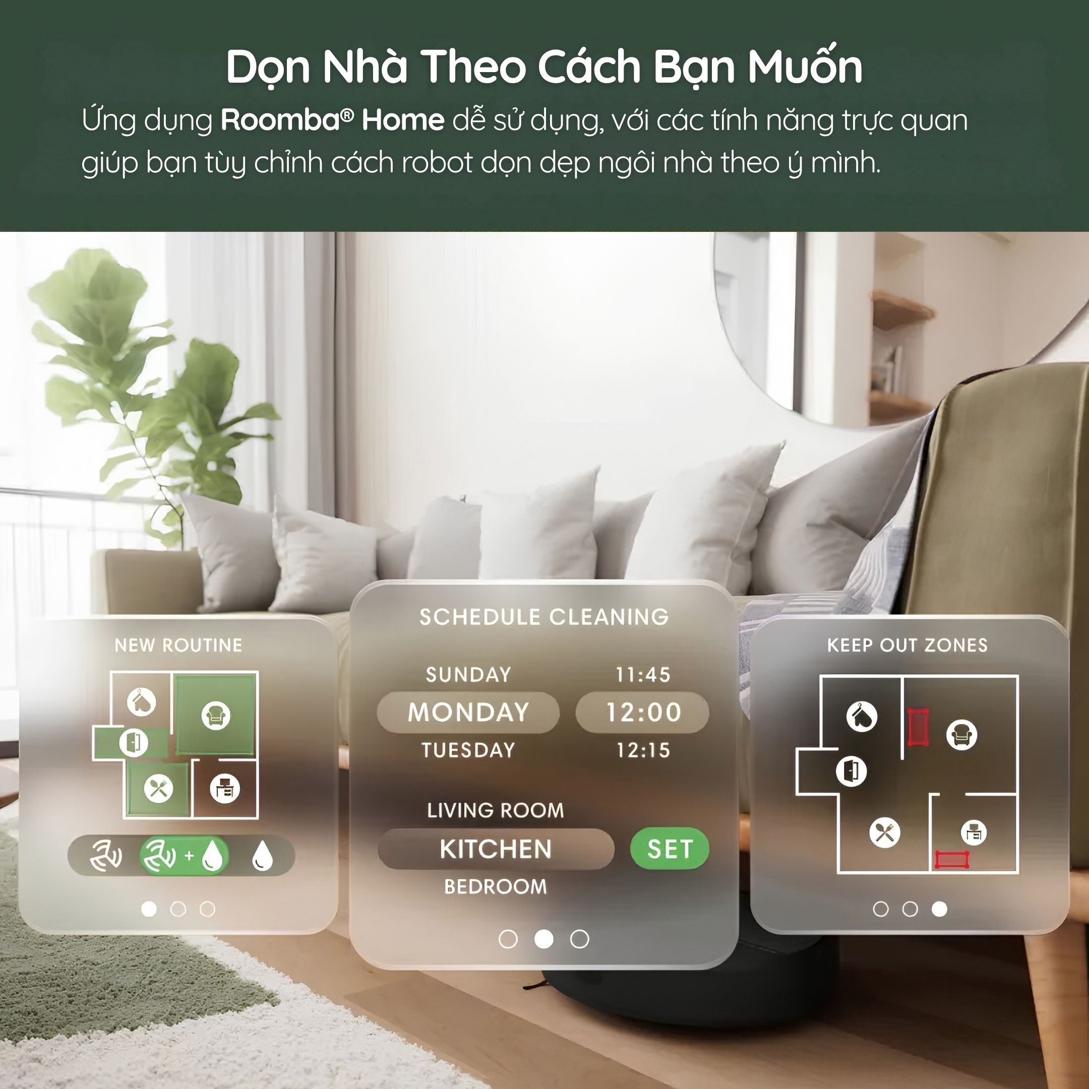 Ứng dụng Roomba® Home và điều khiển giọng nói