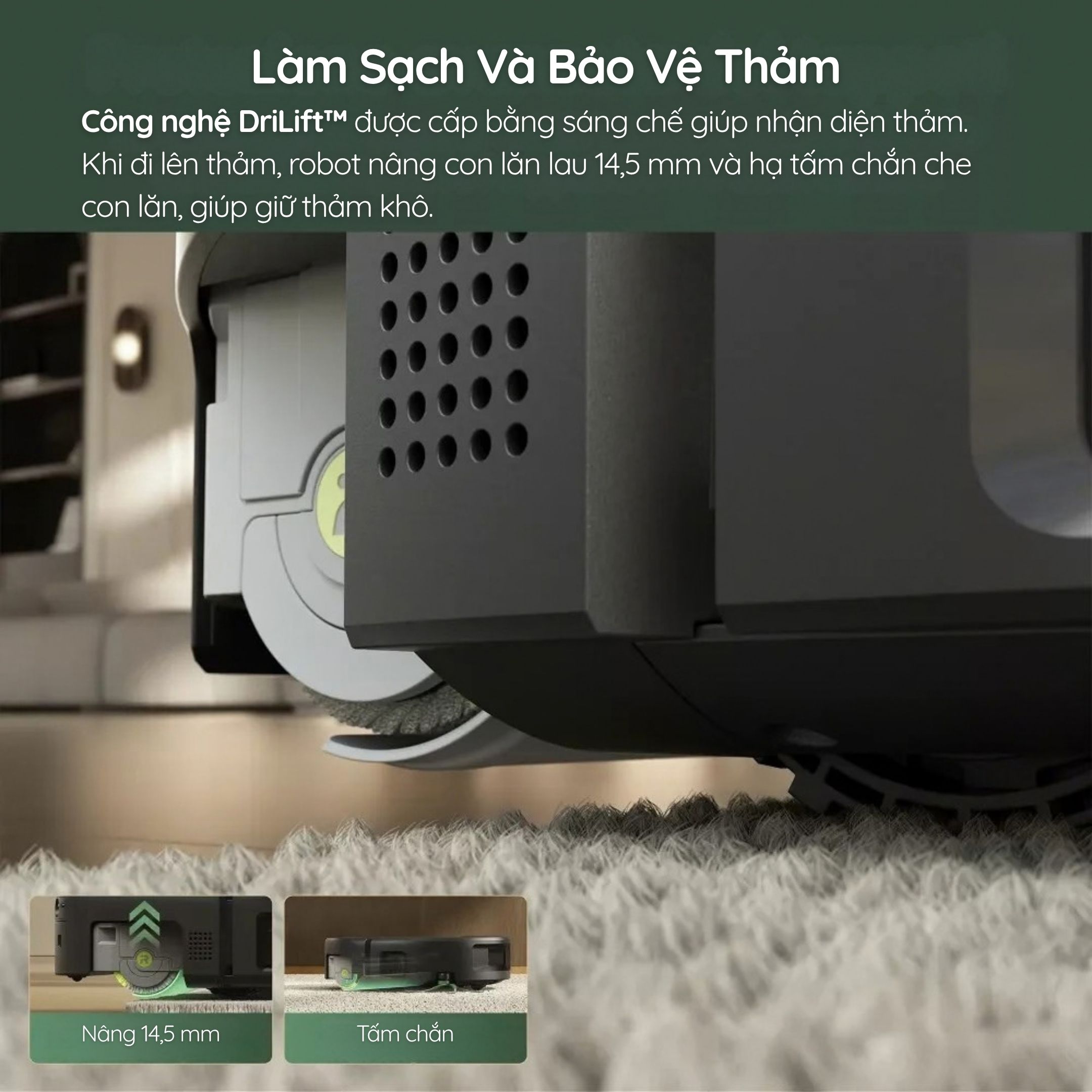 DriLift™: lau nhà mà thảm vẫn khô