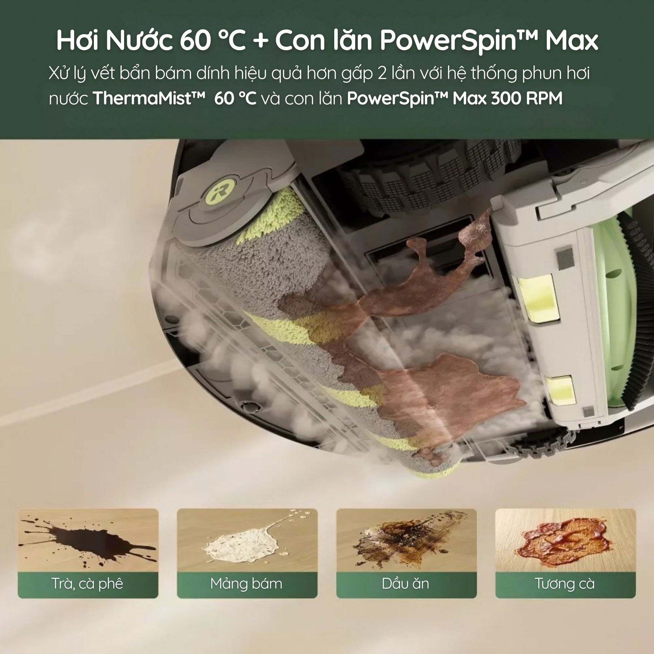 Lau nhà hơi nóng: ThermaMist™ + PowerSpin™ Max