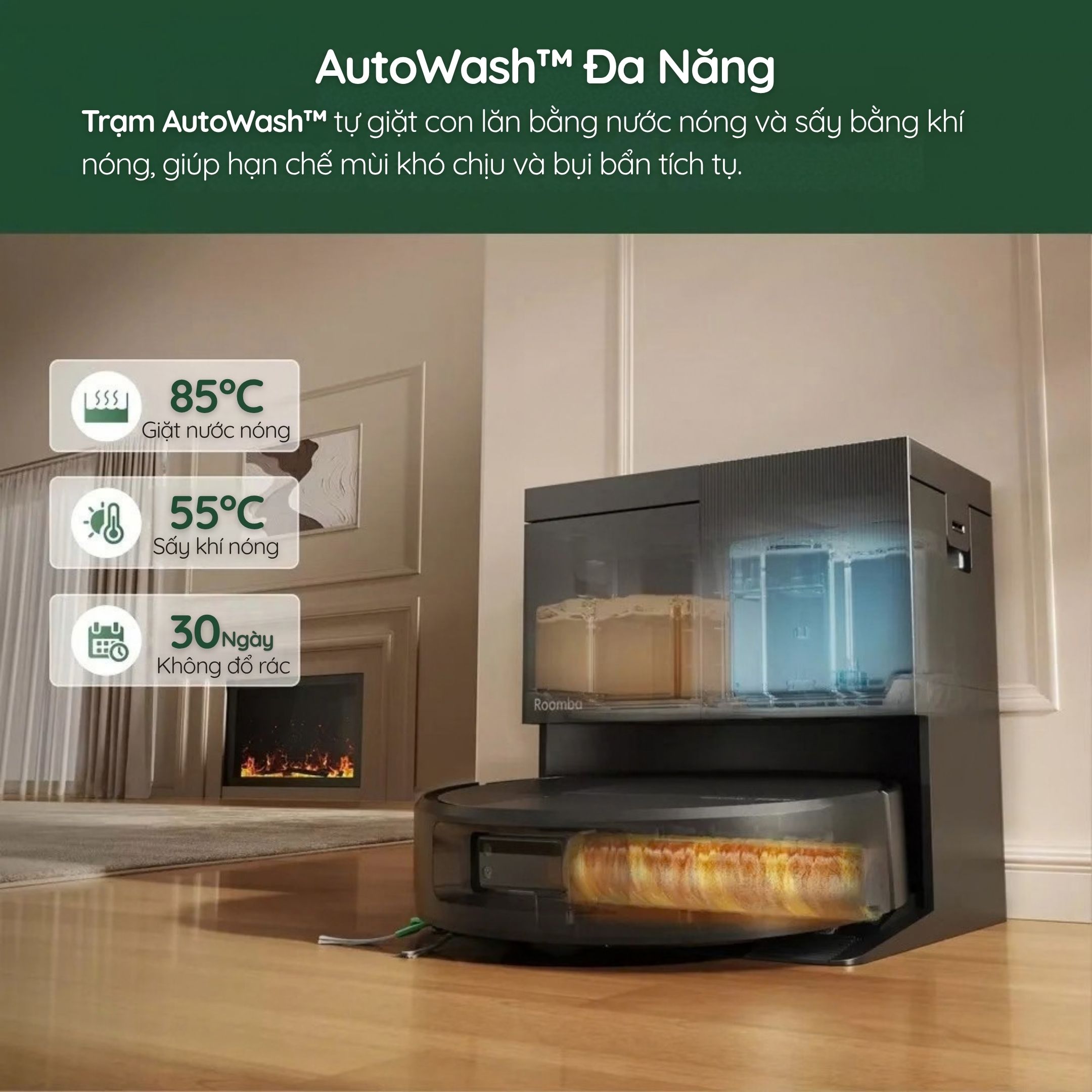 Dock Wash Only: giặt và sấy con lăn tự động