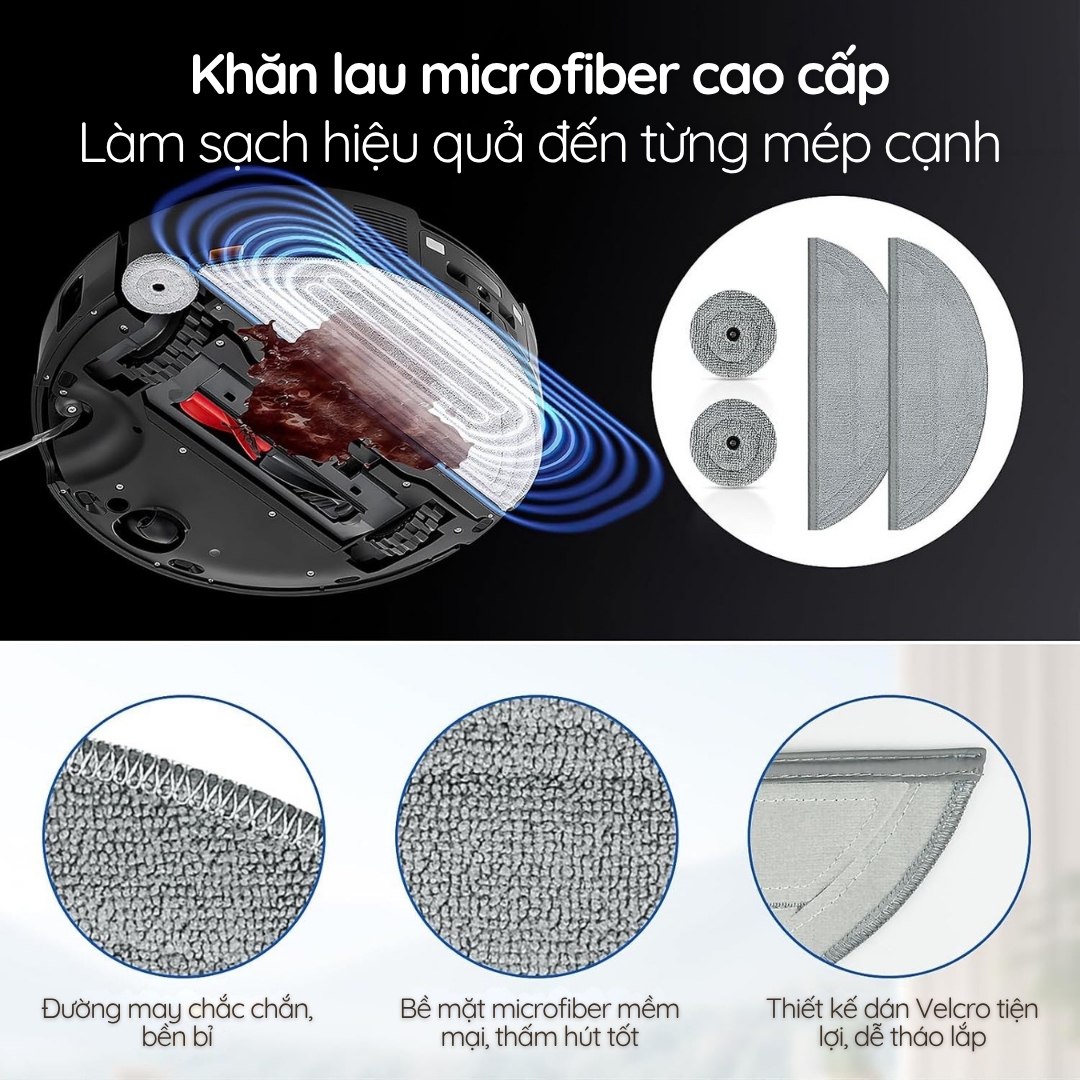 Khăn lau microfiber cao cấp - Làm sạch sàn hiệu quả hơn