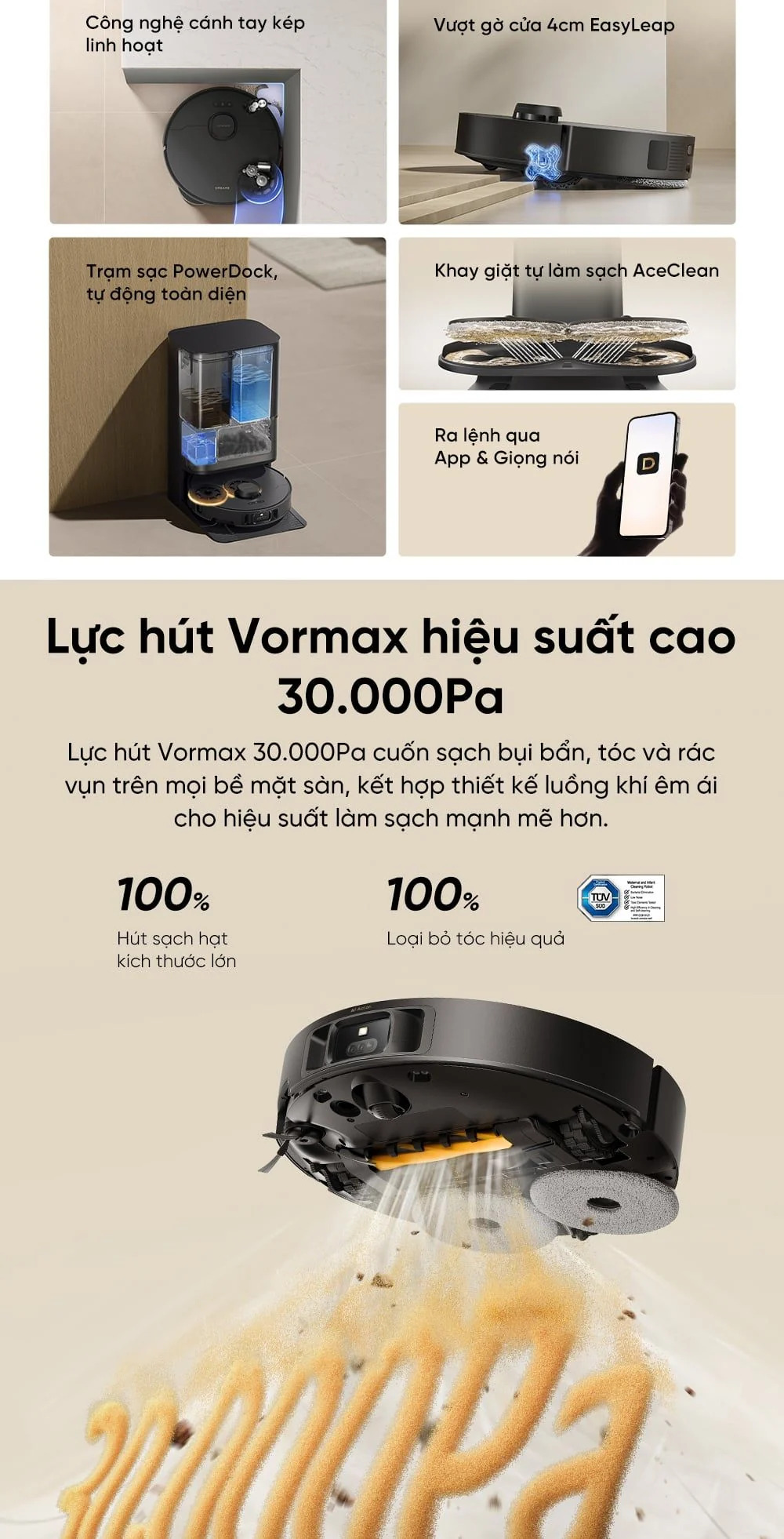 lực hút 30.000pa