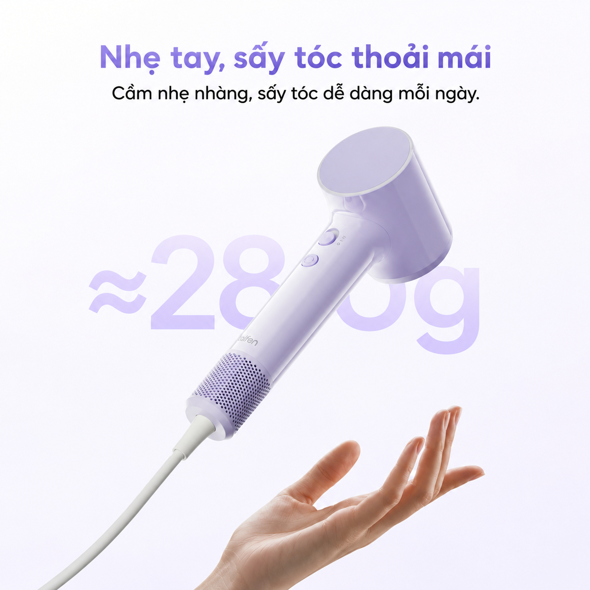 Máy Sấy Tóc Ion Âm Laifen Air | Siêu Nhẹ 280g