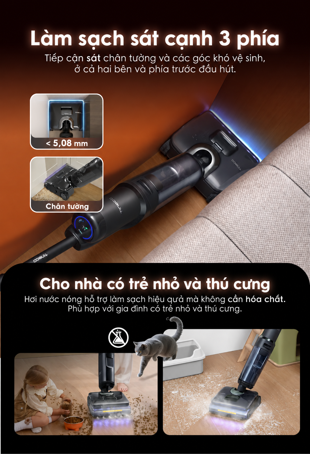 làm sạch sát 3 cạnh
