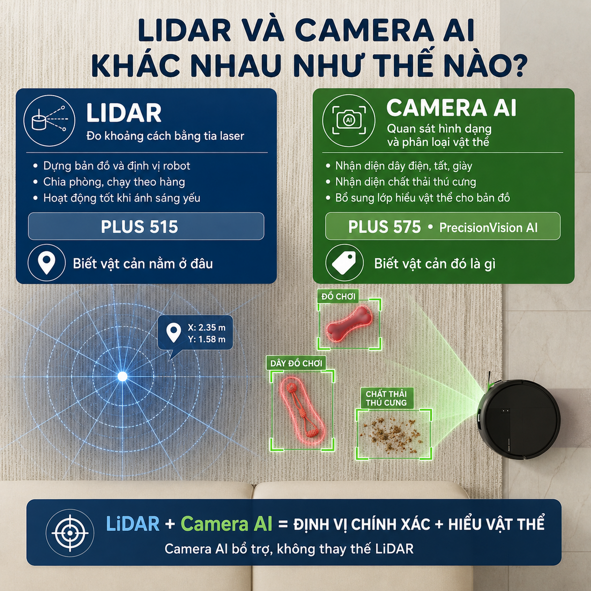 LiDAR và camera AI khác nhau như thế nào?