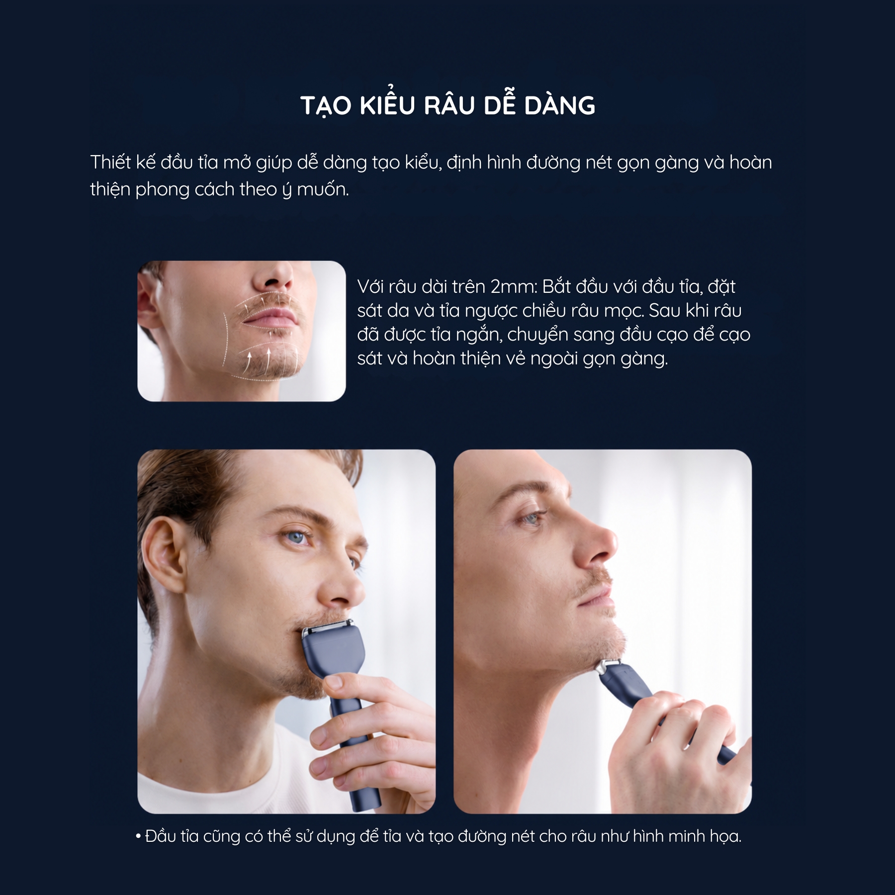 Cạo sạch hay giữ kiểu râu?